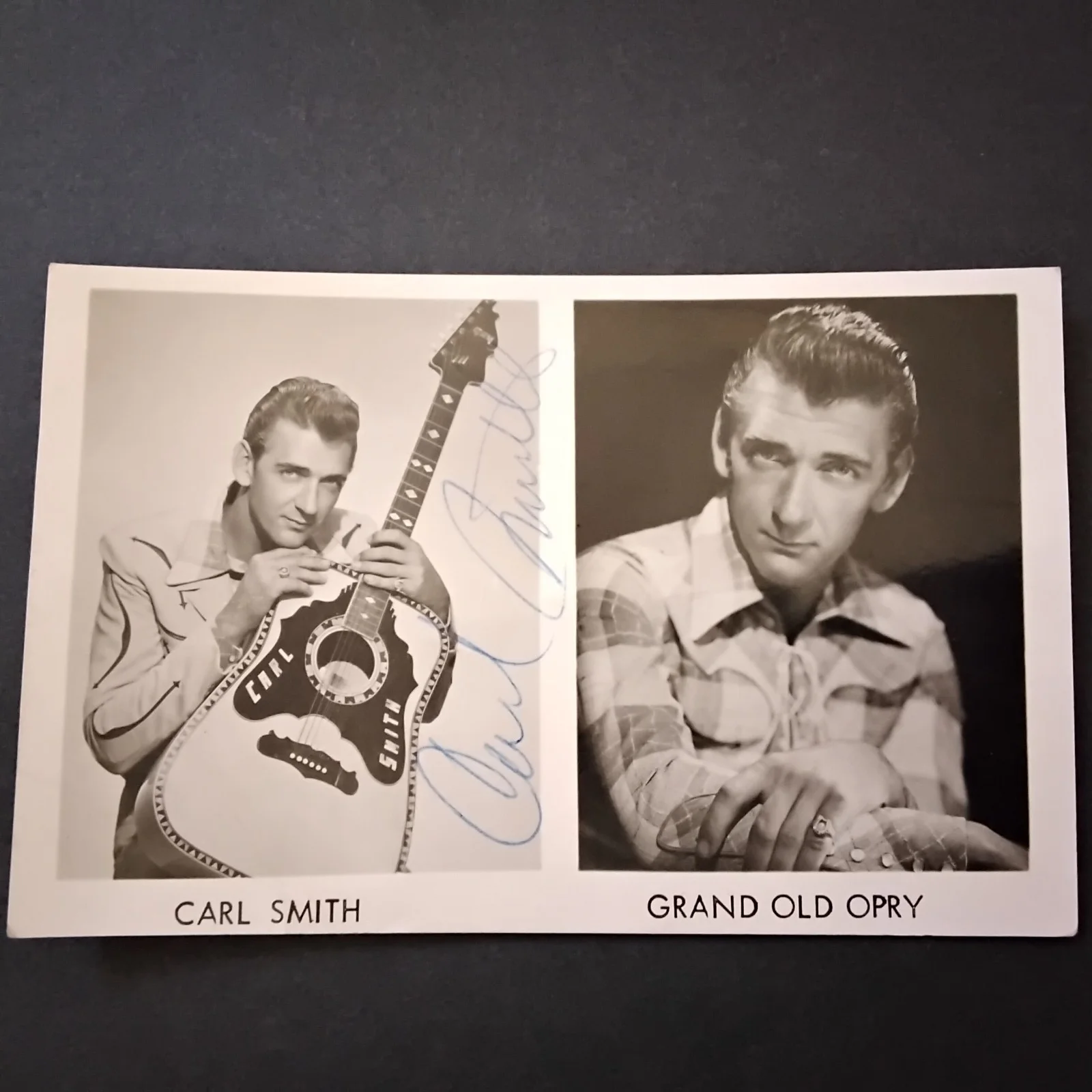 Carl Smith SIGNED Photo 50s Singer Grand Old Opry Mr Country Hey Joe Loose Talk, изображение 2