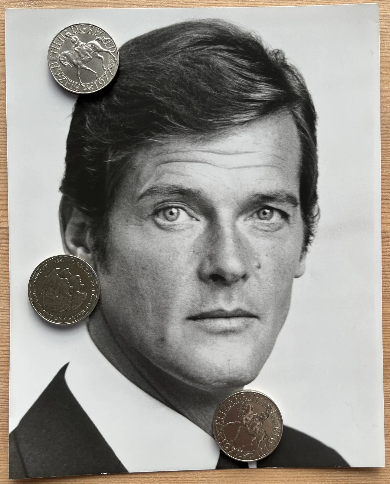 Roger Moore's Own Photo from his Pinewood Office. The Saint, James Bond., image 2
