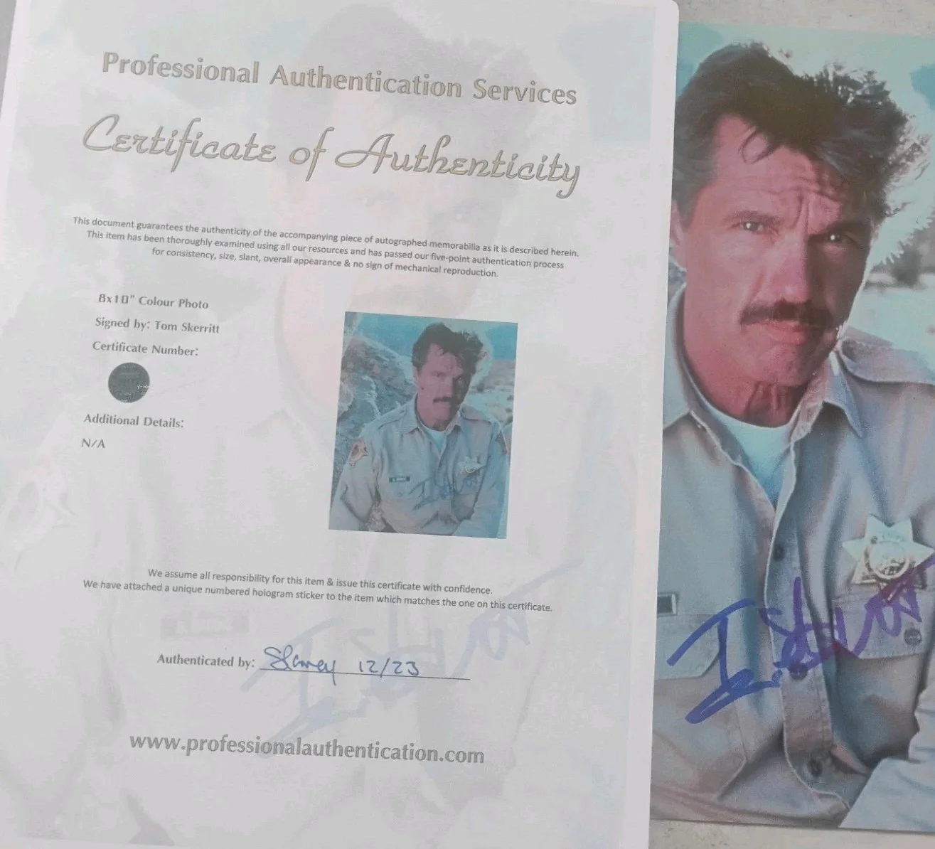 Tom Skerritt Hand Signed Autograph 8x10 Photo COA - NO US TARIFFS, image 4