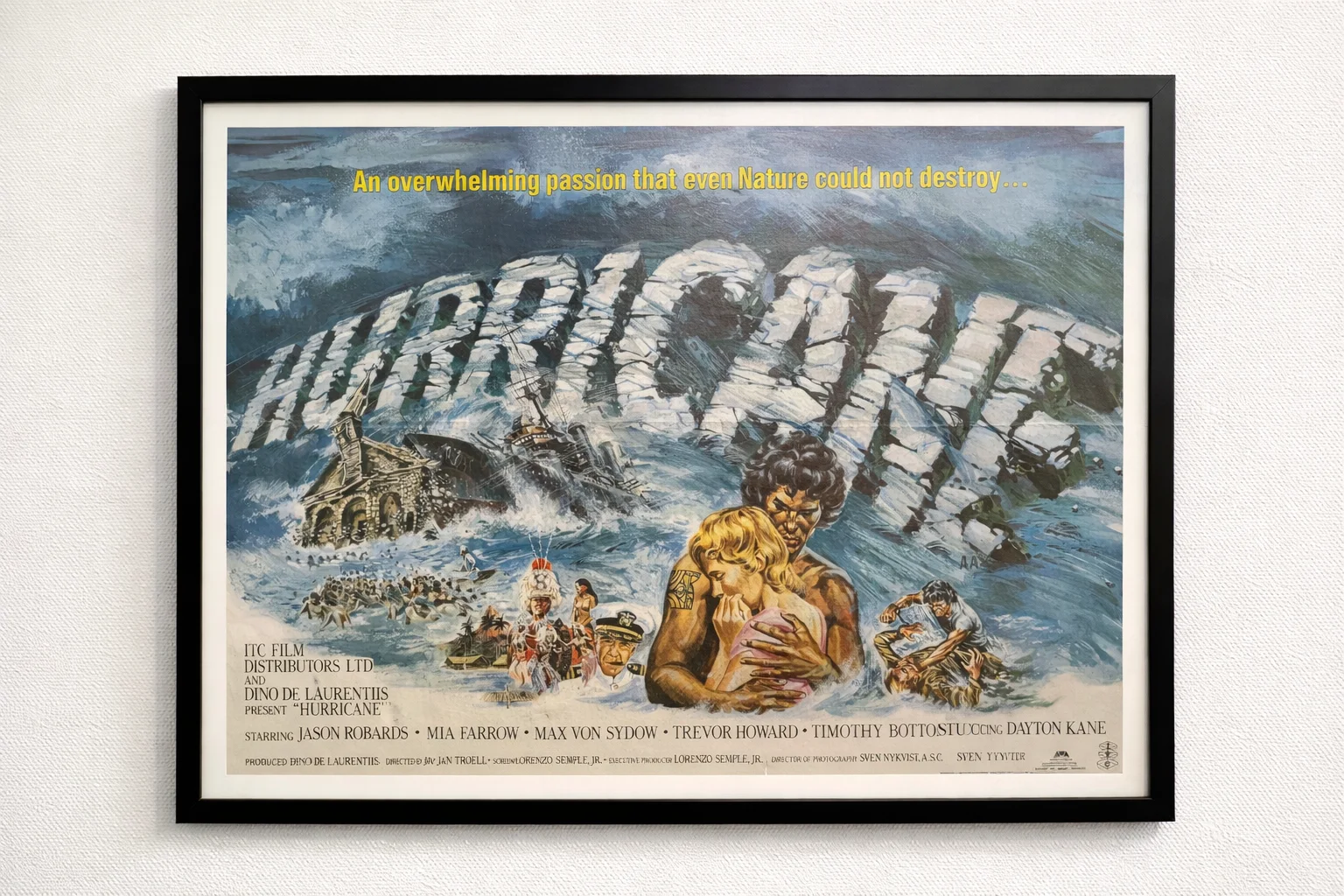 Hurricane Original Vintage UK Quad poster Tom Chantrell, image 3