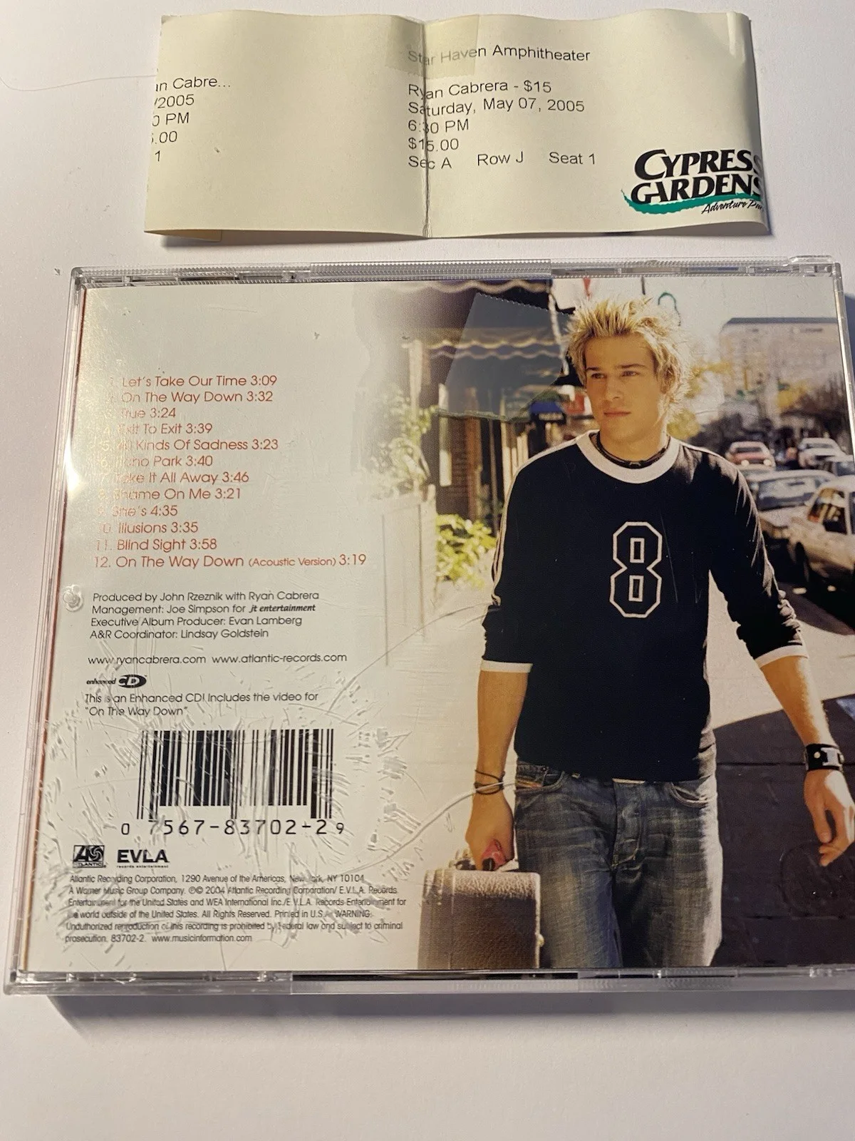 Ryan Cabrera Signed Autographed "Take it All Away" Music CD Compact Disc, image 4