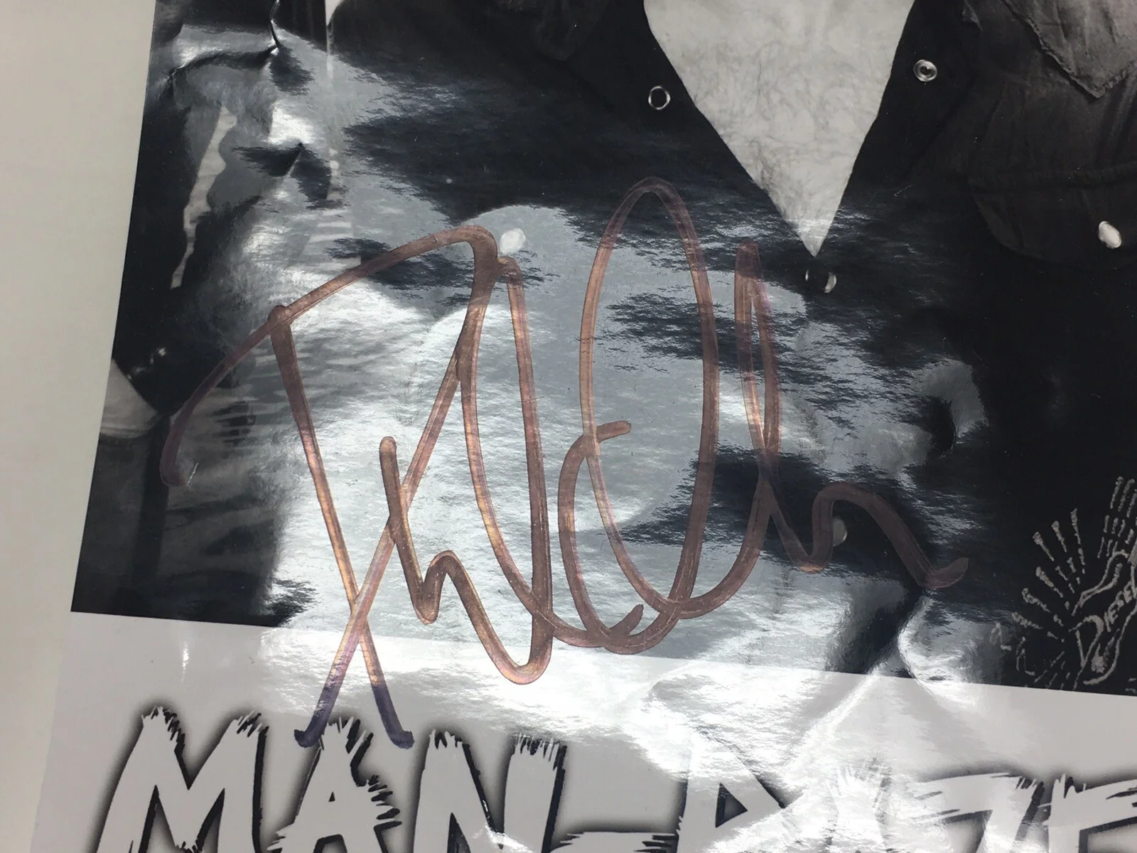 PHIL COLLEN Signed Autograph 5x8 Black And White Promo Photo DEF LEPPARD ManRaze, image 2