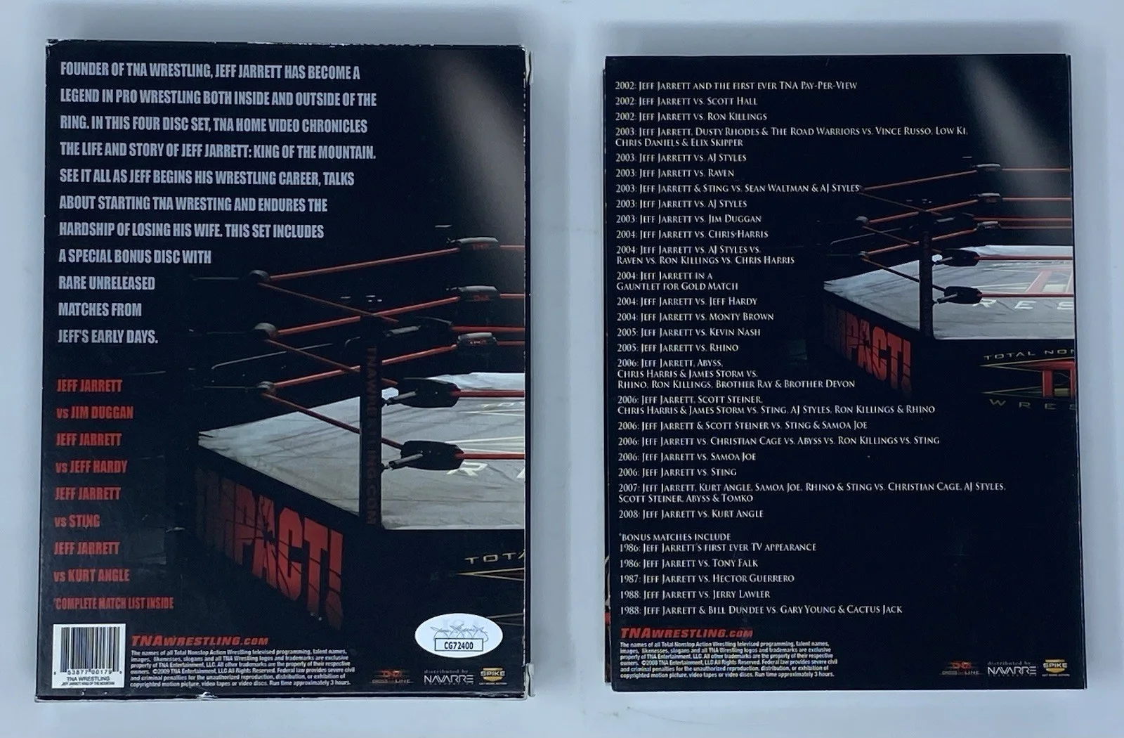 Jeff Jarrett — JEFF JARRETT Signed “King Of The Mountain” DVD Slipcover NO DISCS Autograph JSA, изображение 5