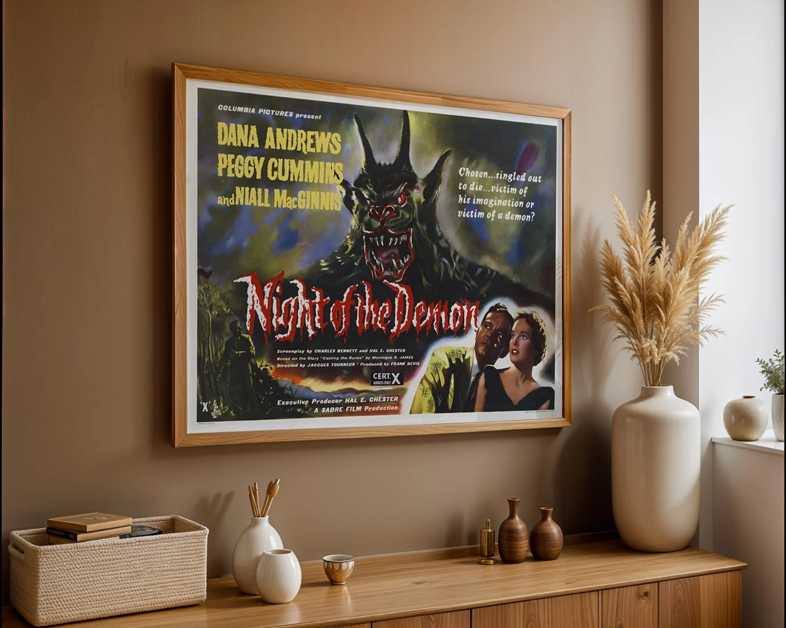 Night Of The Demon - 1957 Starring Dana Andrews - Restored 40" x 30" UK Quad, изображение 3