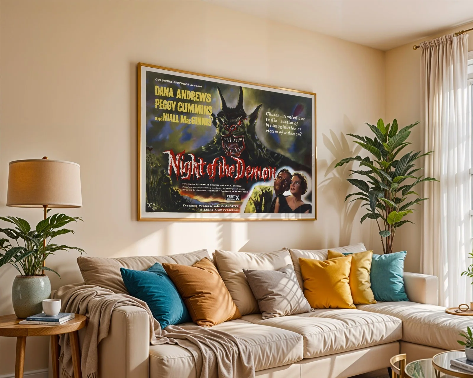 Night Of The Demon - 1957 Starring Dana Andrews - Restored 40" x 30" UK Quad, изображение 5