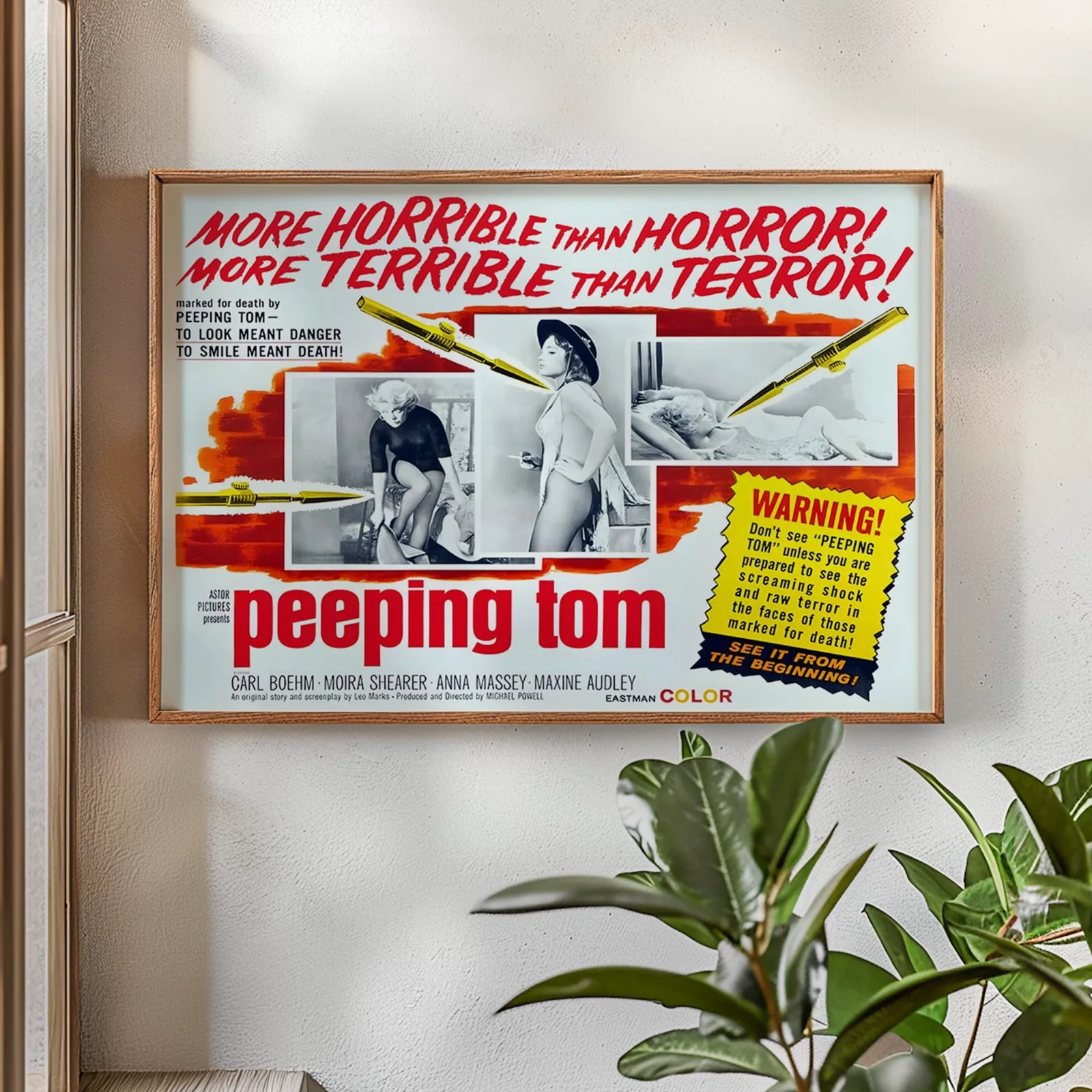 Peeping Tom - 1960 Horror Thriller - Restored 40" x 30" UK Quad, image 2