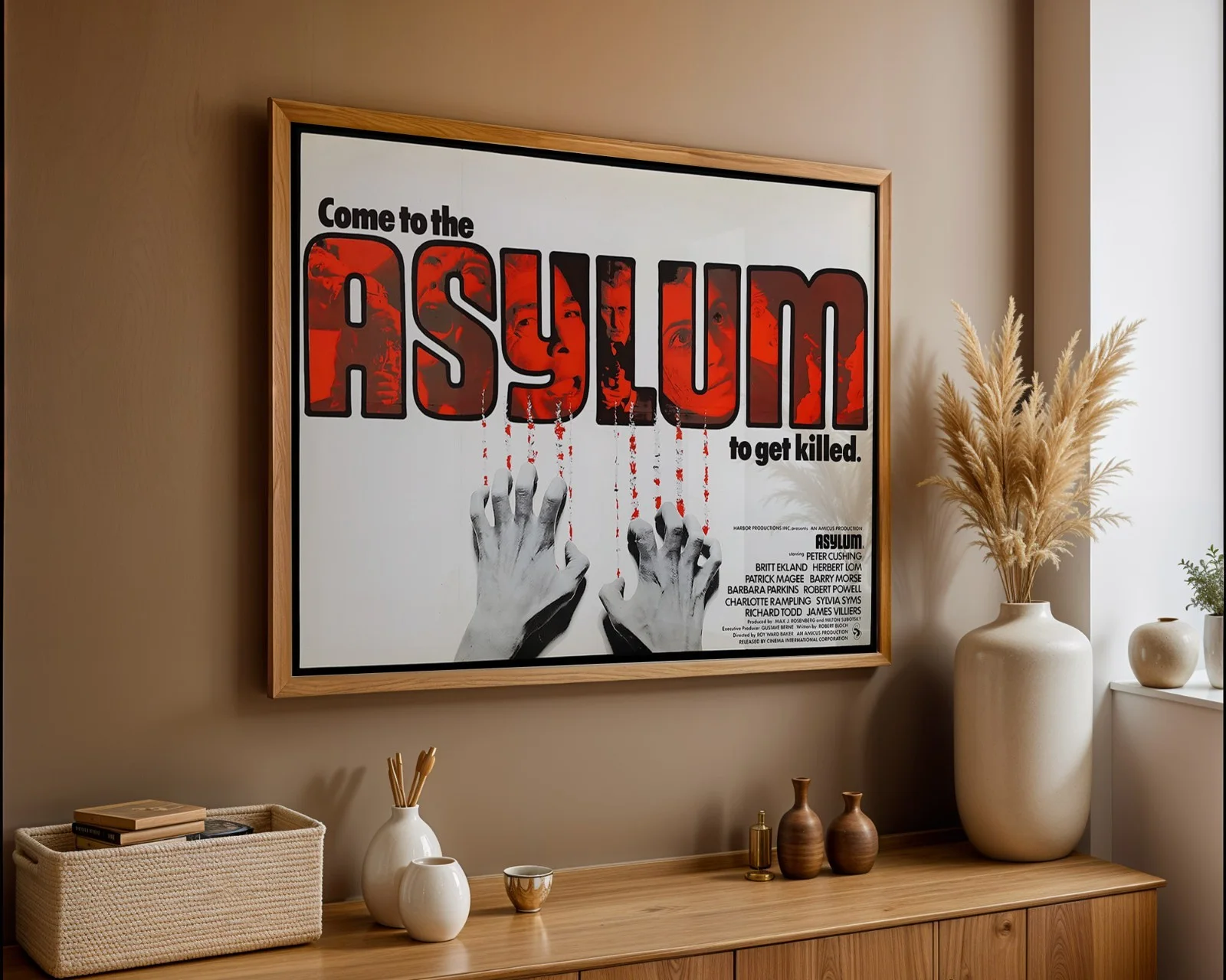 Asylum - 1972 Amicus Films Starring Peter Cushing - Restored 40" x 30" UK Quad, image 3