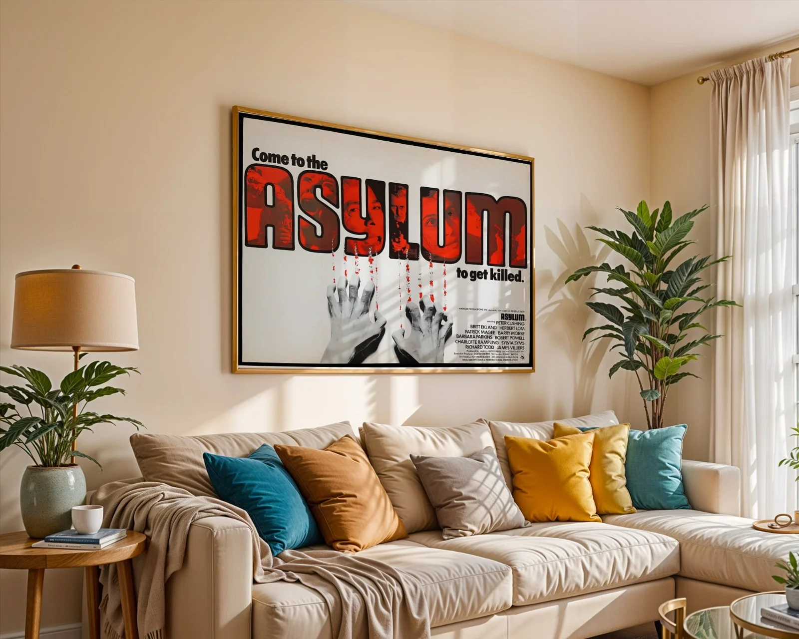 Asylum - 1972 Amicus Films Starring Peter Cushing - Restored 40" x 30" UK Quad, image 5