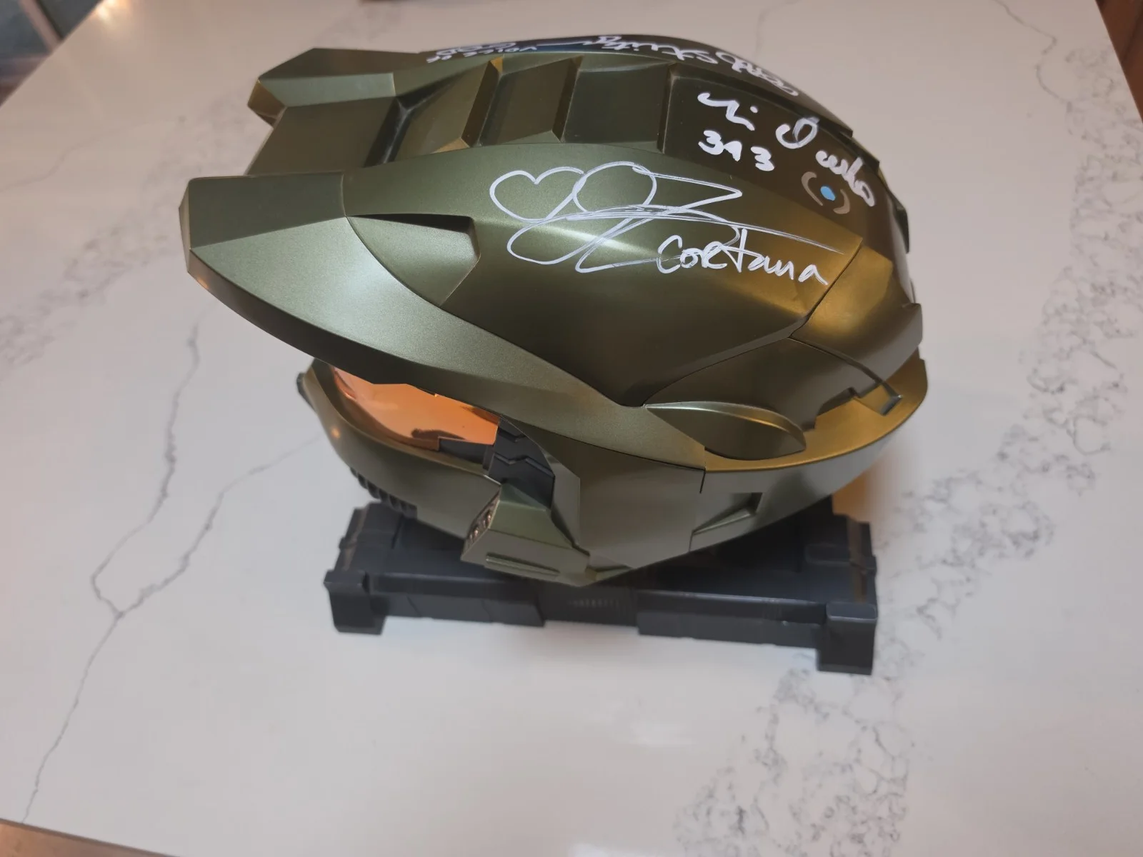 steve downes tim dadabo jeff steitzer jen taylor — Signed Halo 3 Legendary Edition Master Chief Helmet, image 2