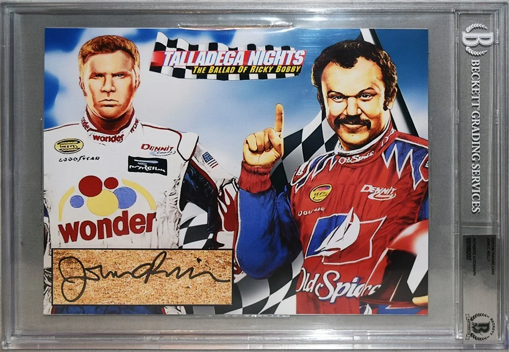 John C Reilly — TALLADEGA NIGHTS -JOHN C REILLY- BECKETT Signed/Autograph/Auto 8x10 Jumbo Card