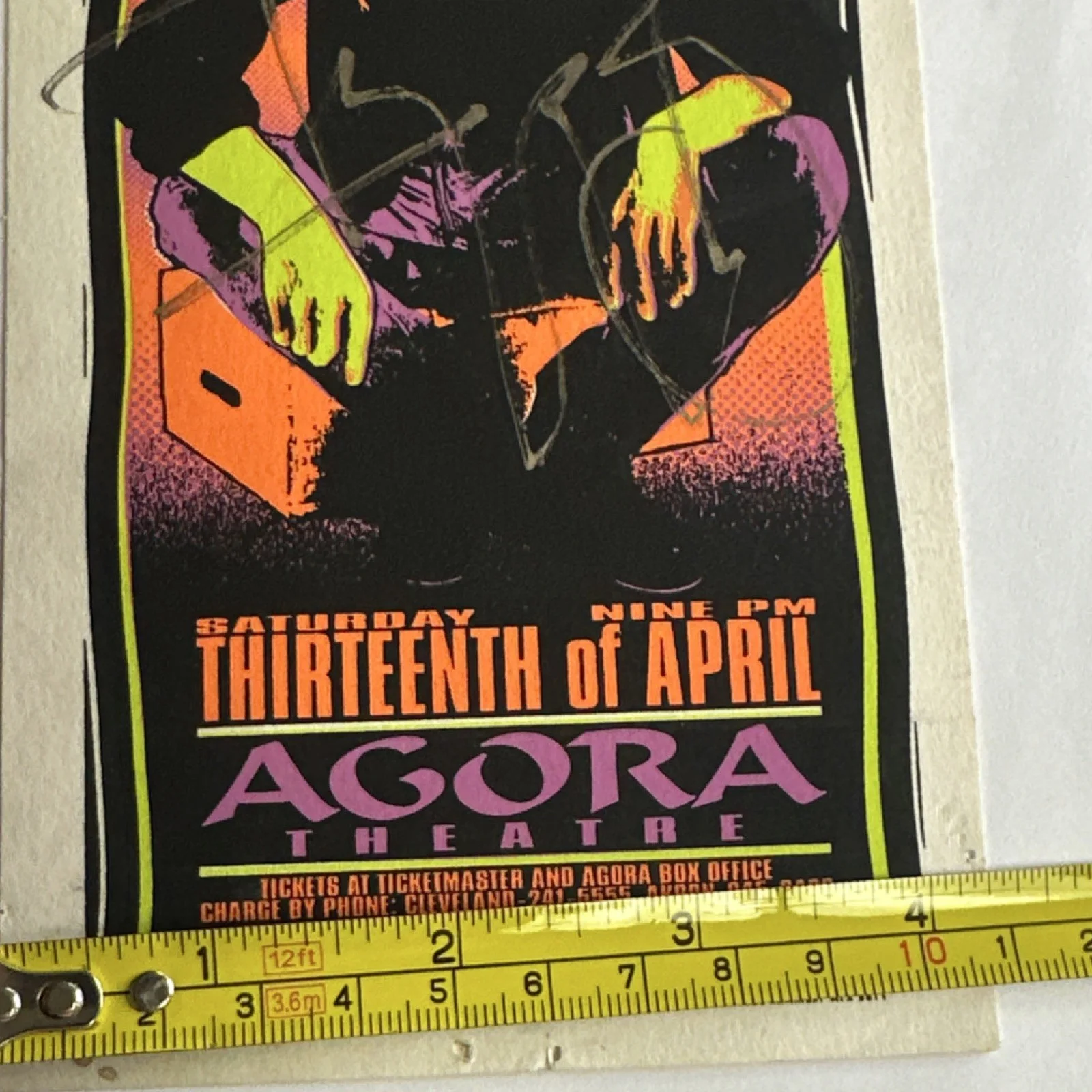 Iggy Pop Autographed Original Agora Concert Poster Thirteenth of April, изображение 3