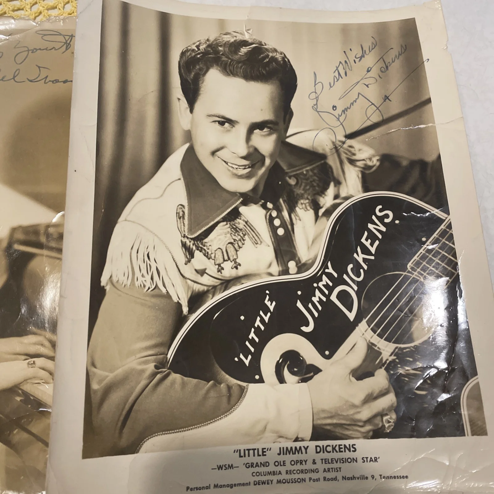 Del wood And Little Jimmy Dickens Autograph, image 2