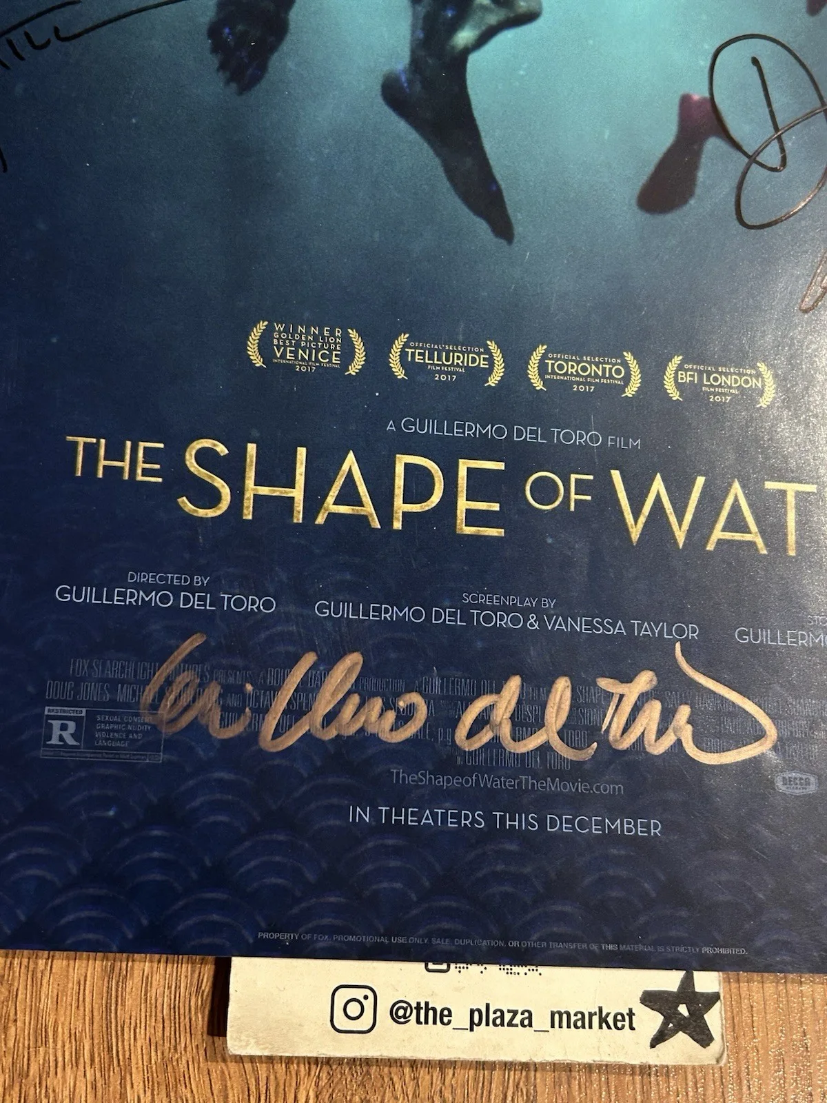 The Shape of Water Signed Poster Guillermo del toro autographed, image 2