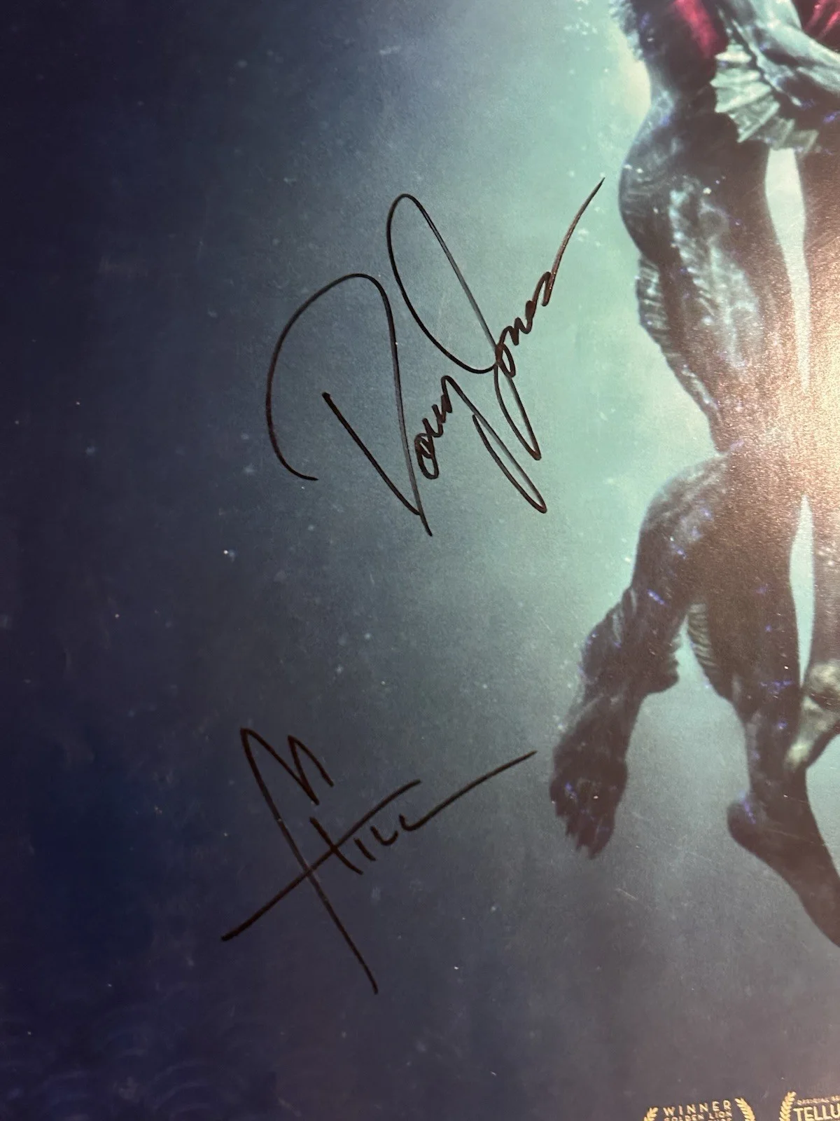 The Shape of Water Signed Poster Guillermo del toro autographed, image 4
