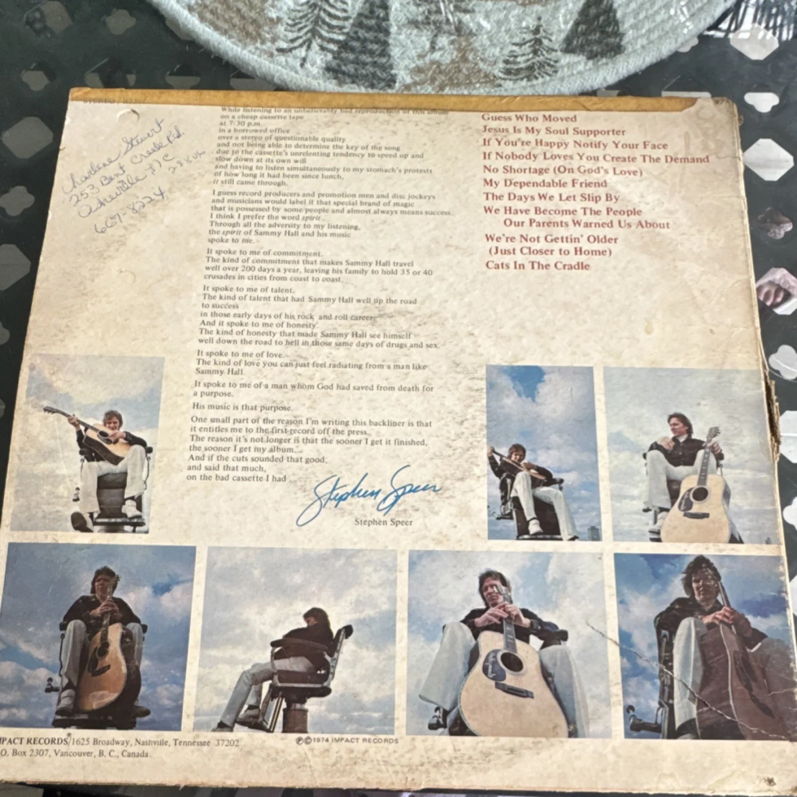 Sammy Hall If Nobody Loves You Autographed Impact R3313 Vinyl LP, image 2