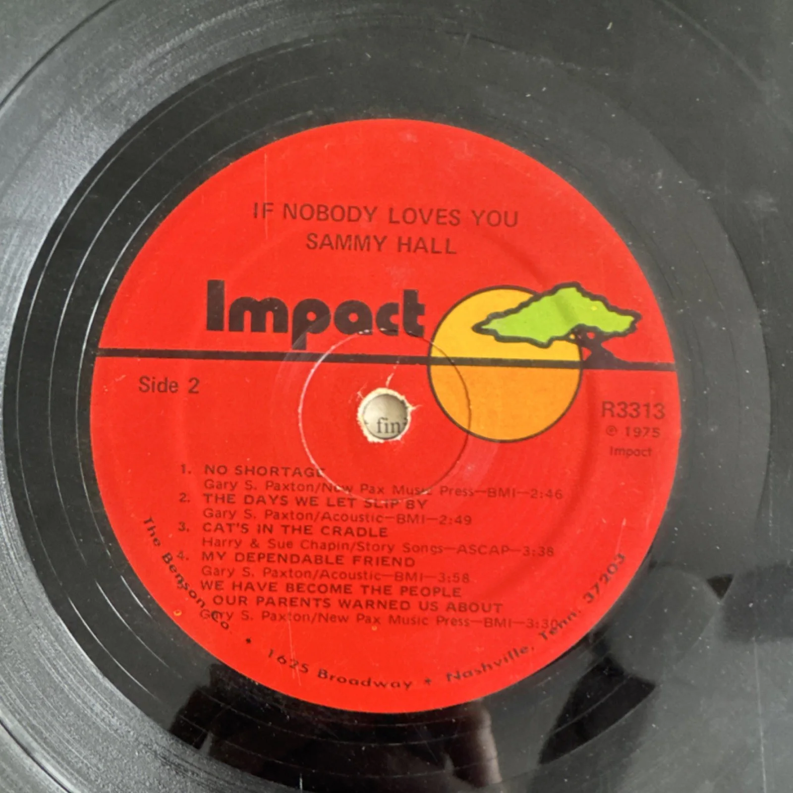 Sammy Hall If Nobody Loves You Autographed Impact R3313 Vinyl LP, image 3