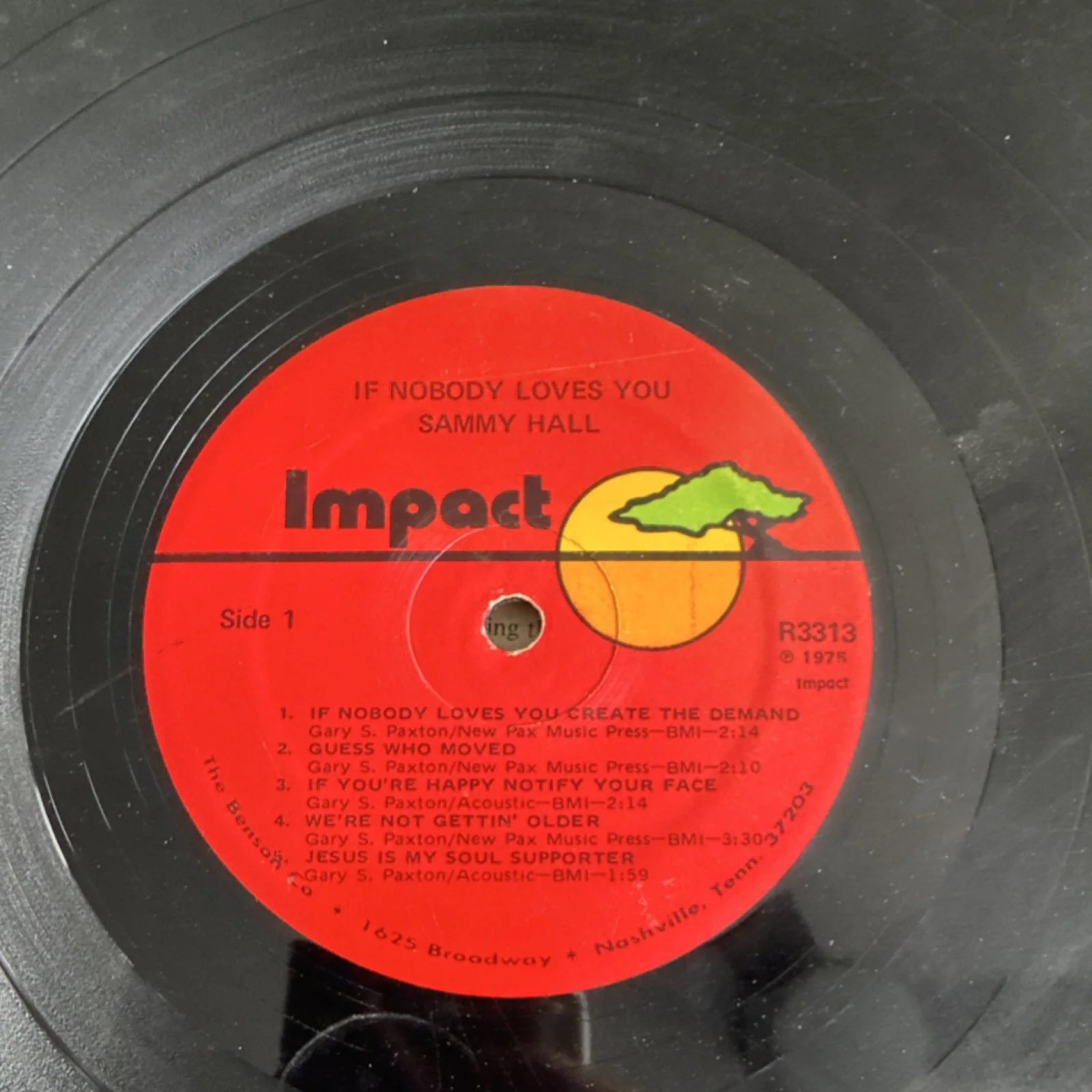 Sammy Hall If Nobody Loves You Autographed Impact R3313 Vinyl LP, image 4