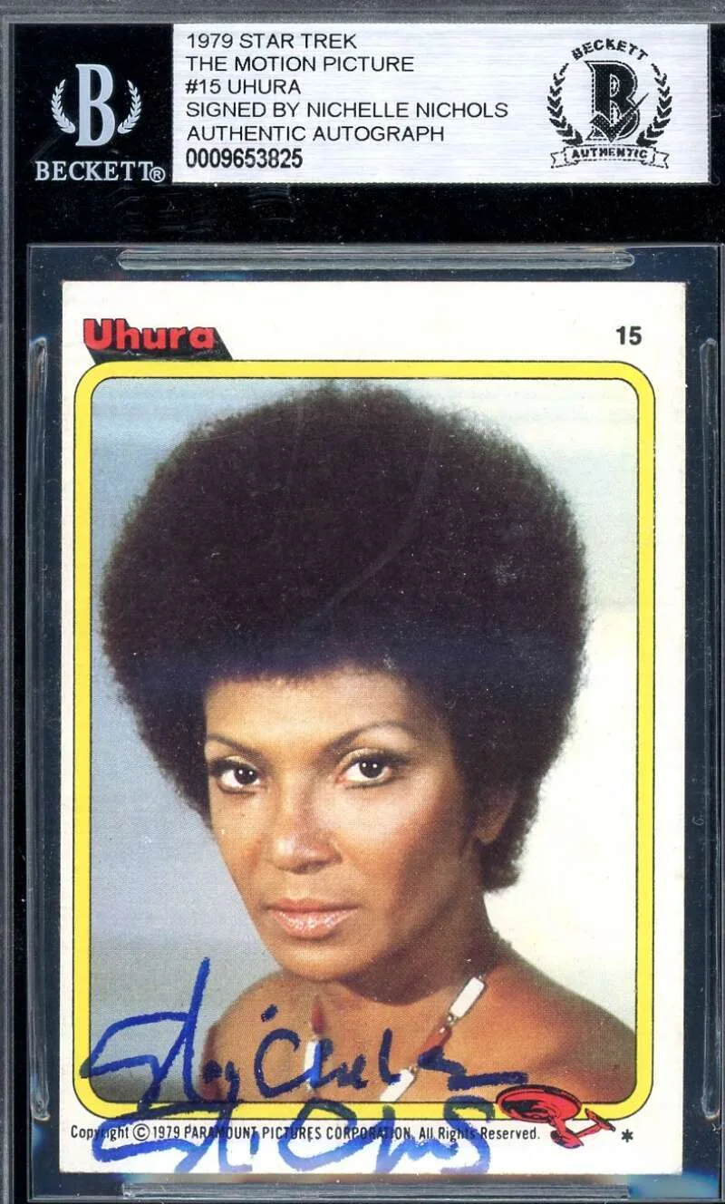 Nichelle Nichols — Nichelle Nichols Bas Beckett Coa Signed 1979 Star Trek Trading Card Autograph
