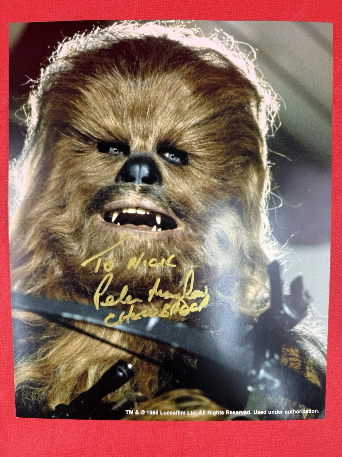 Peter Mayhew — Original Peter Mayhew Chewbacca Star Wars Signed Photo, image 2