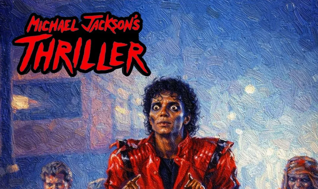 Michael Jackson Oil Painting Paint. cut signature Thriller 2, posters, image 3