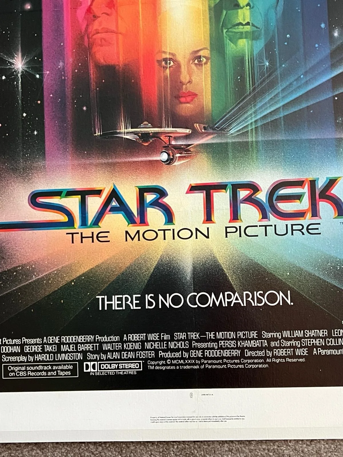 Star Trek US 1 Sheet Advance Original Film Poster 27x41” LINEN BACKED 1979, изображение 2