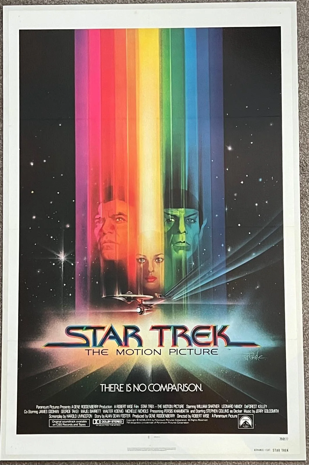 Star Trek US 1 Sheet Advance Original Film Poster 27x41” LINEN BACKED 1979, изображение 5