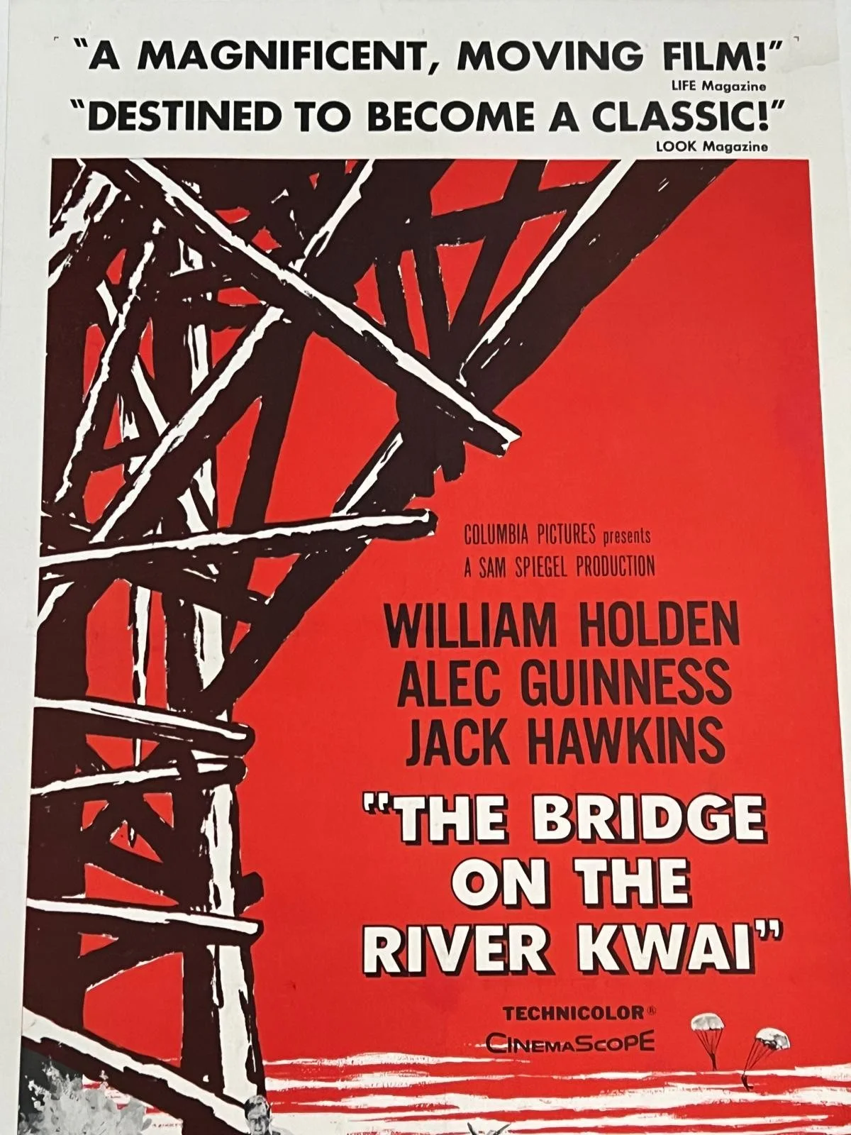 The Bridge on the River Kwai US 1 Sheet Film Poster LINEN BACKED 27X41" 1958 (A), изображение 4