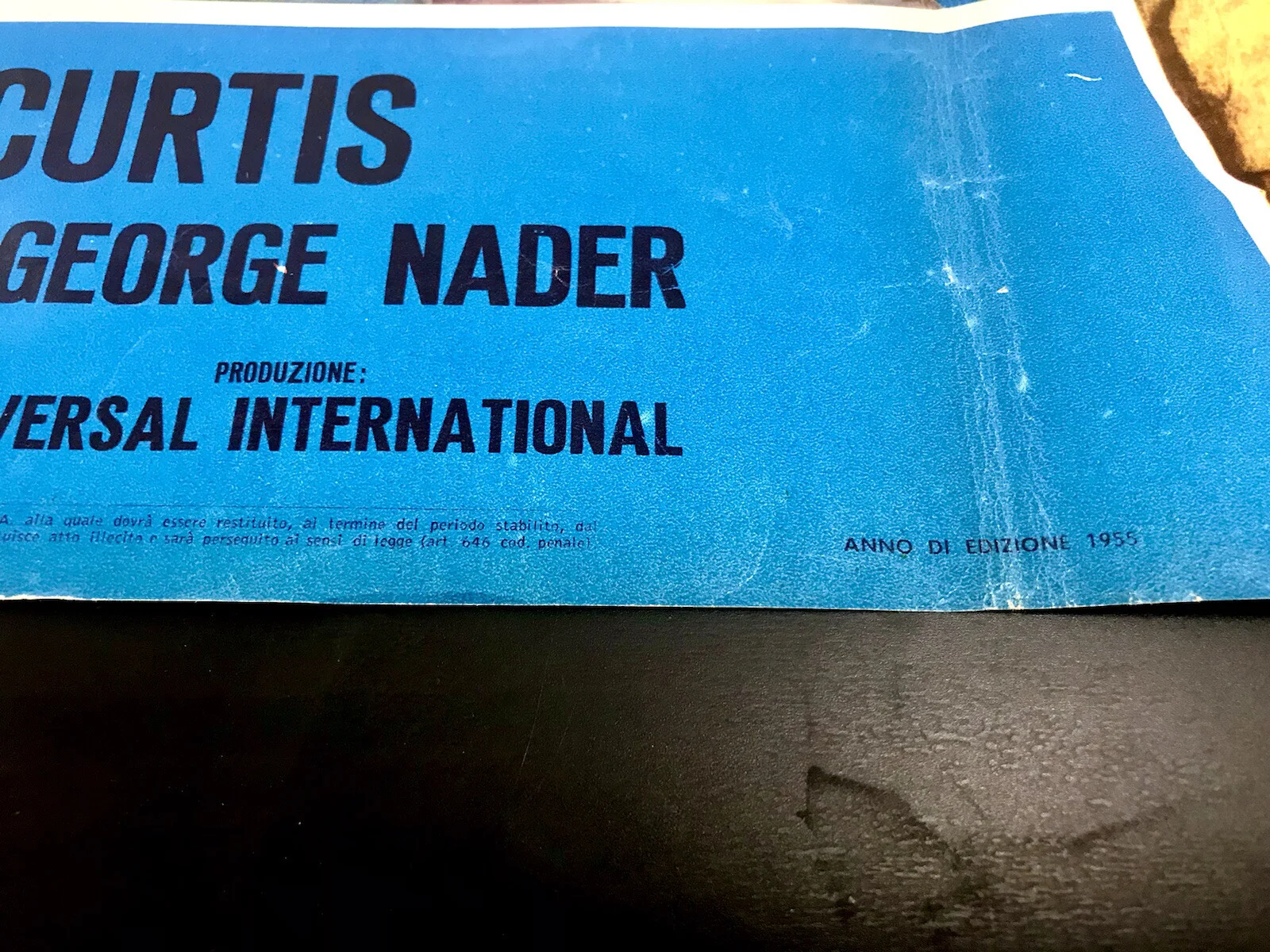 SIX BRIDGES TO CROSS Original FILM NOIR Movie Poster TONY CURTIS GEORGE NADER, изображение 3