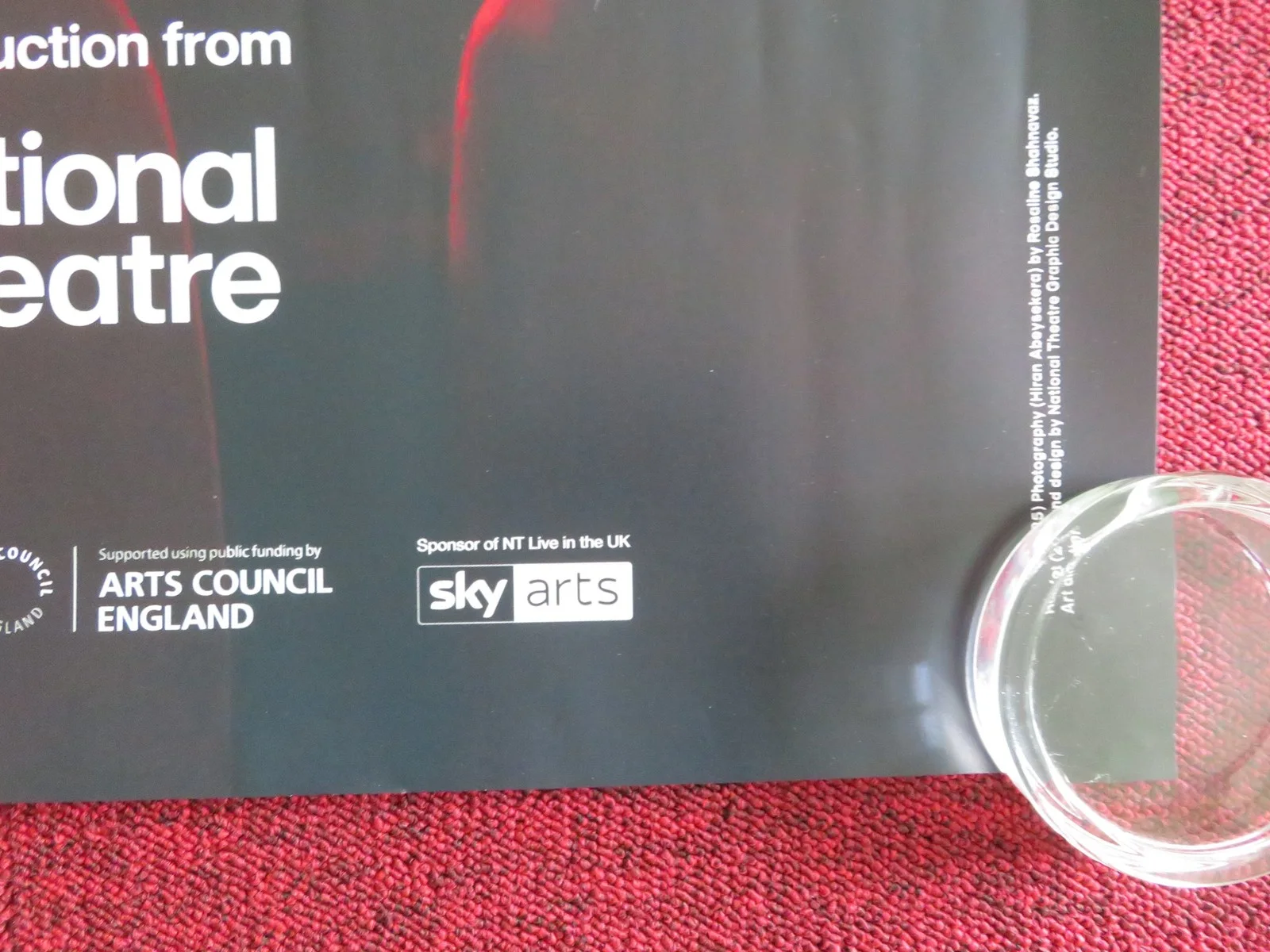 Hamlet UK Quad Rolled Poster National Theatre Live Hiran Abeysekera 2026, изображение 5