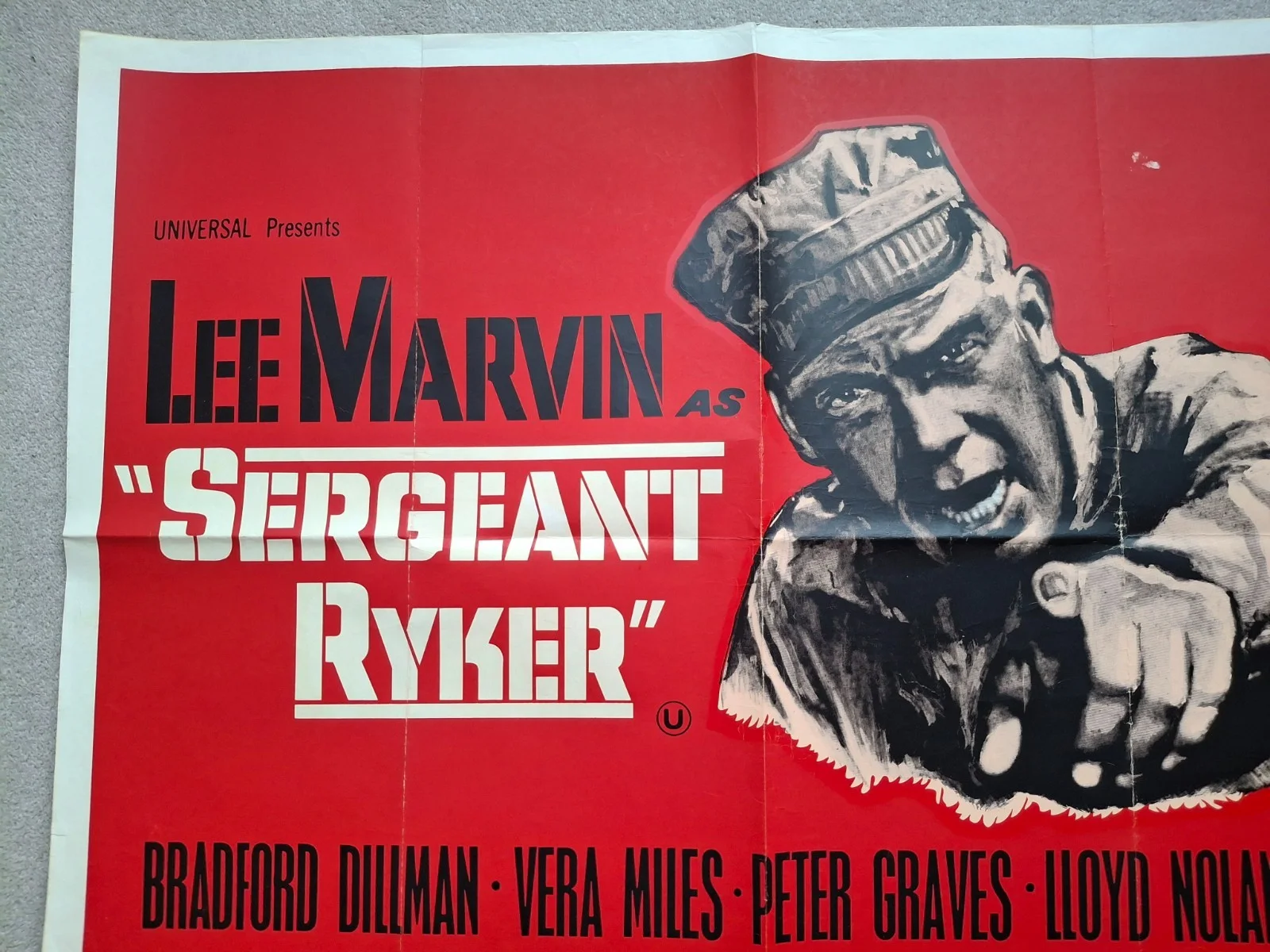 Sergeant Ryker Original Film Cinema Movie Quad Poster Lee Marvin 40 x 30 inches, изображение 3