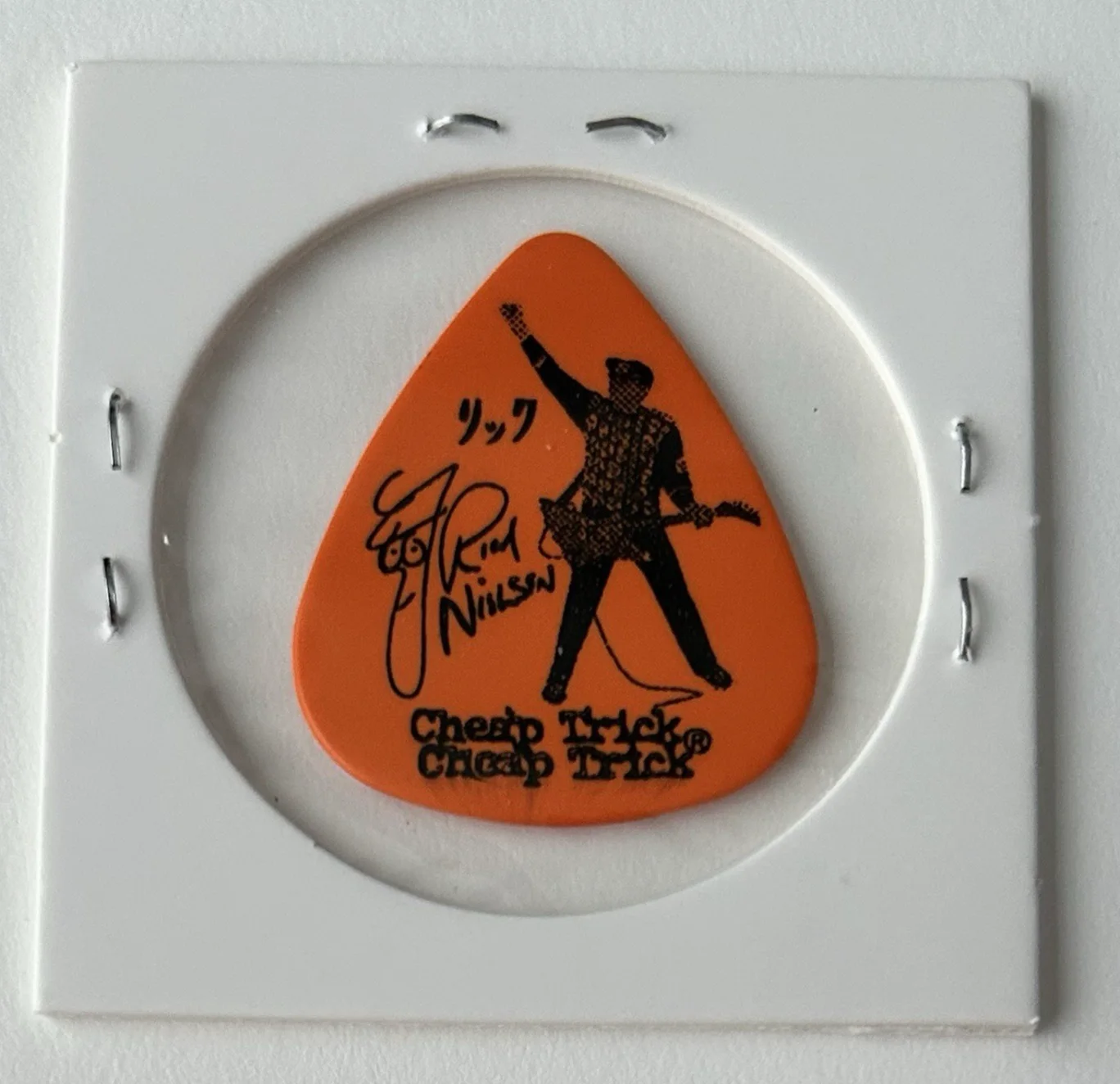Cheap Trick - Rick Nielsen Tour Guitar Pick - R's Logo - Orange, изображение 2