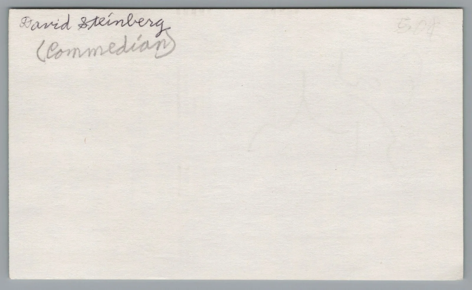 David Steinberg — David Steinberg Signed 3x5 Index Card Comedian Autographed, image 2