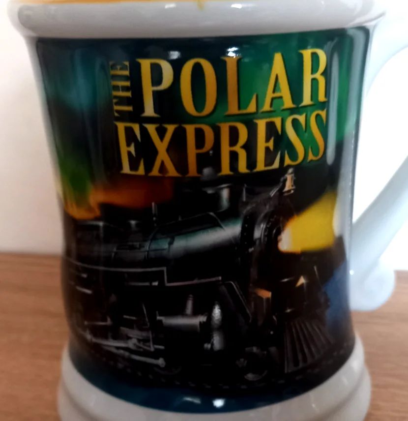 Warner Bros THE POLAR EXPRESS 3D 4.5" Coffee Tea Hot Chocolate Mug Embossed, image 2