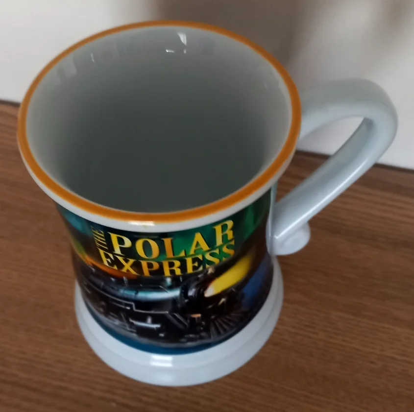 Warner Bros THE POLAR EXPRESS 3D 4.5" Coffee Tea Hot Chocolate Mug Embossed, image 3