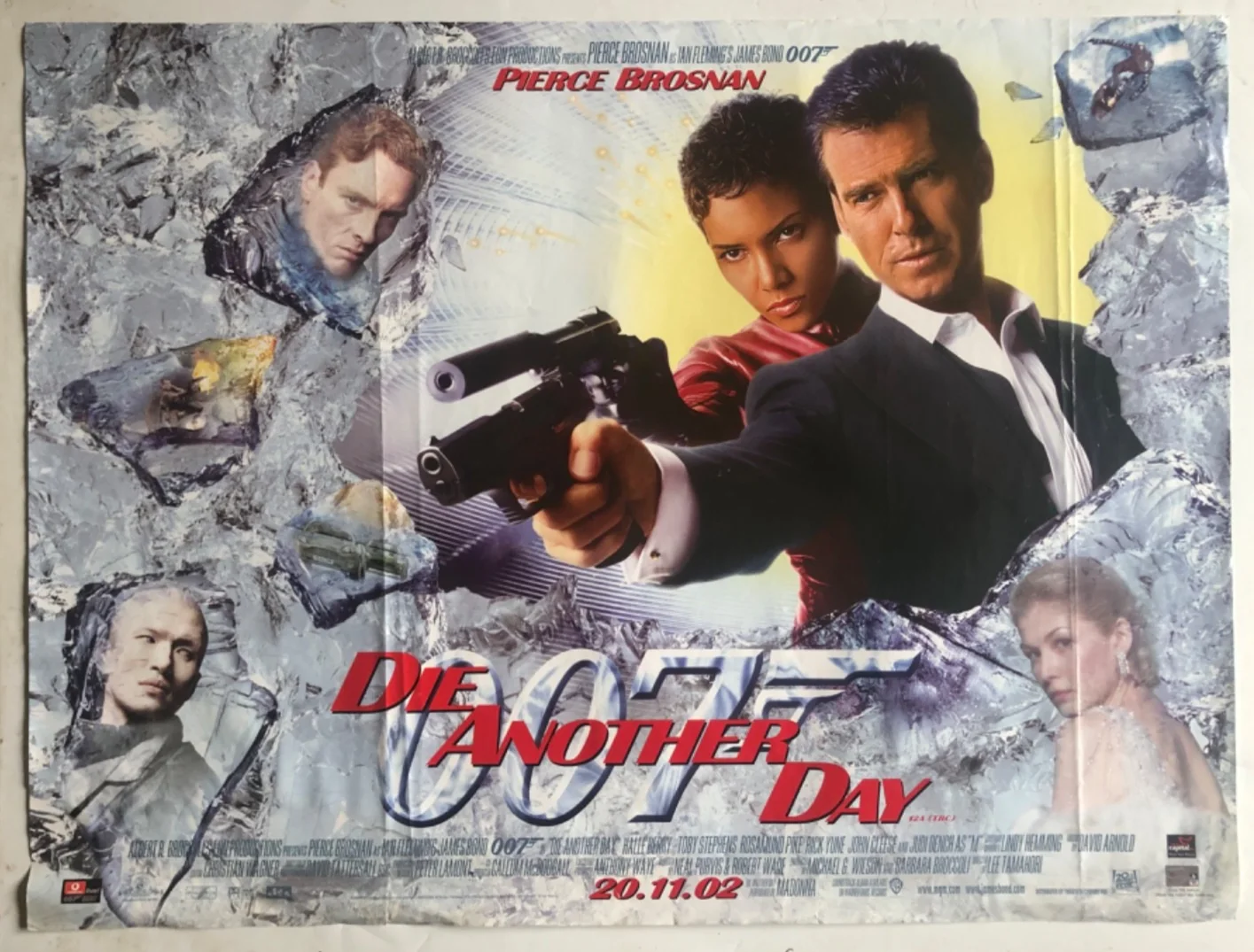 JAMES BOND ORIGINAL MOVIE POSTERS DIE ANOTHER DAY QUAD 40 X 30 + 40 X 27 ADVANCE, image 2