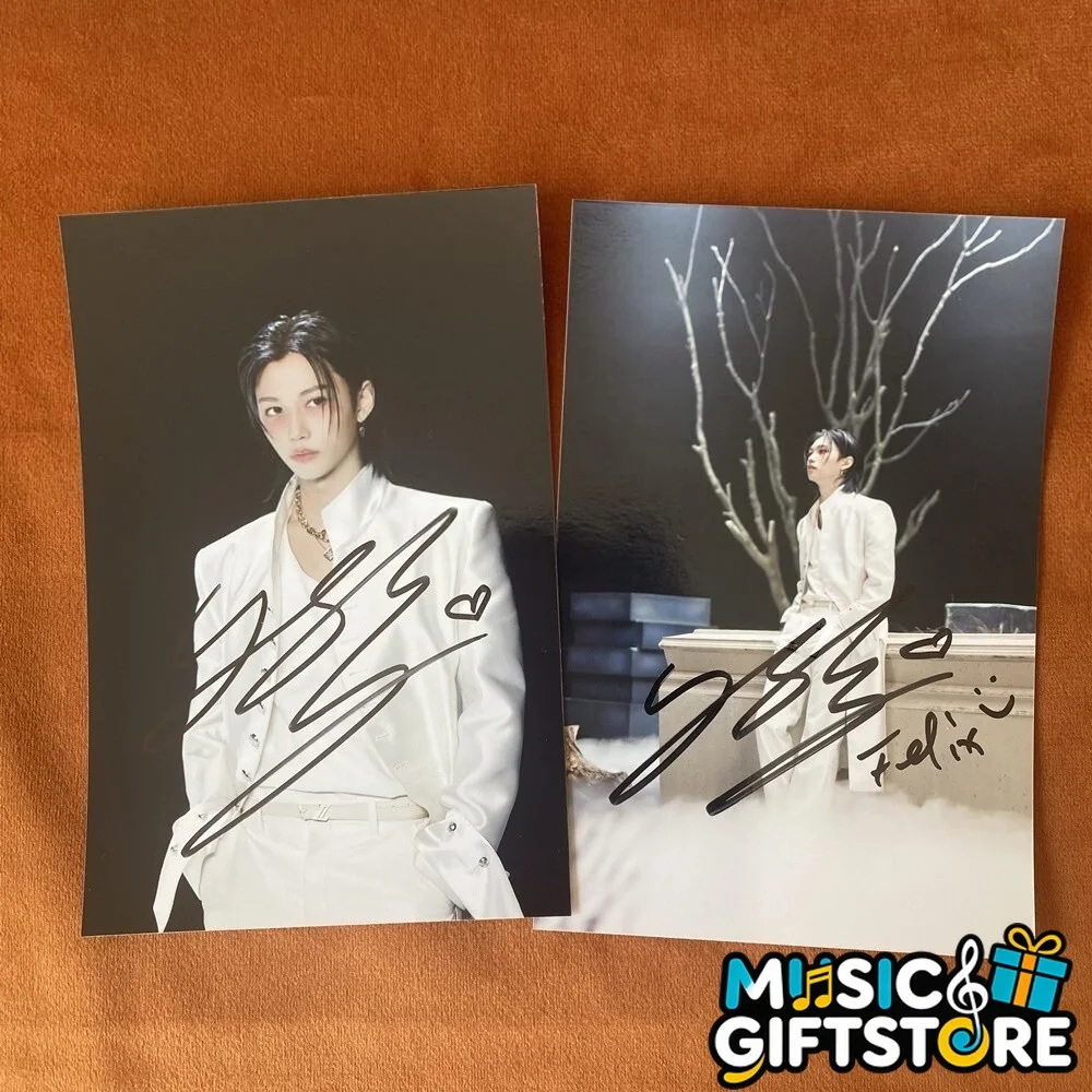 Stray Kids FELIX Felix Photo Autographed Signed K-POP Collection 4*6 2025B #MUGS, изображение 2
