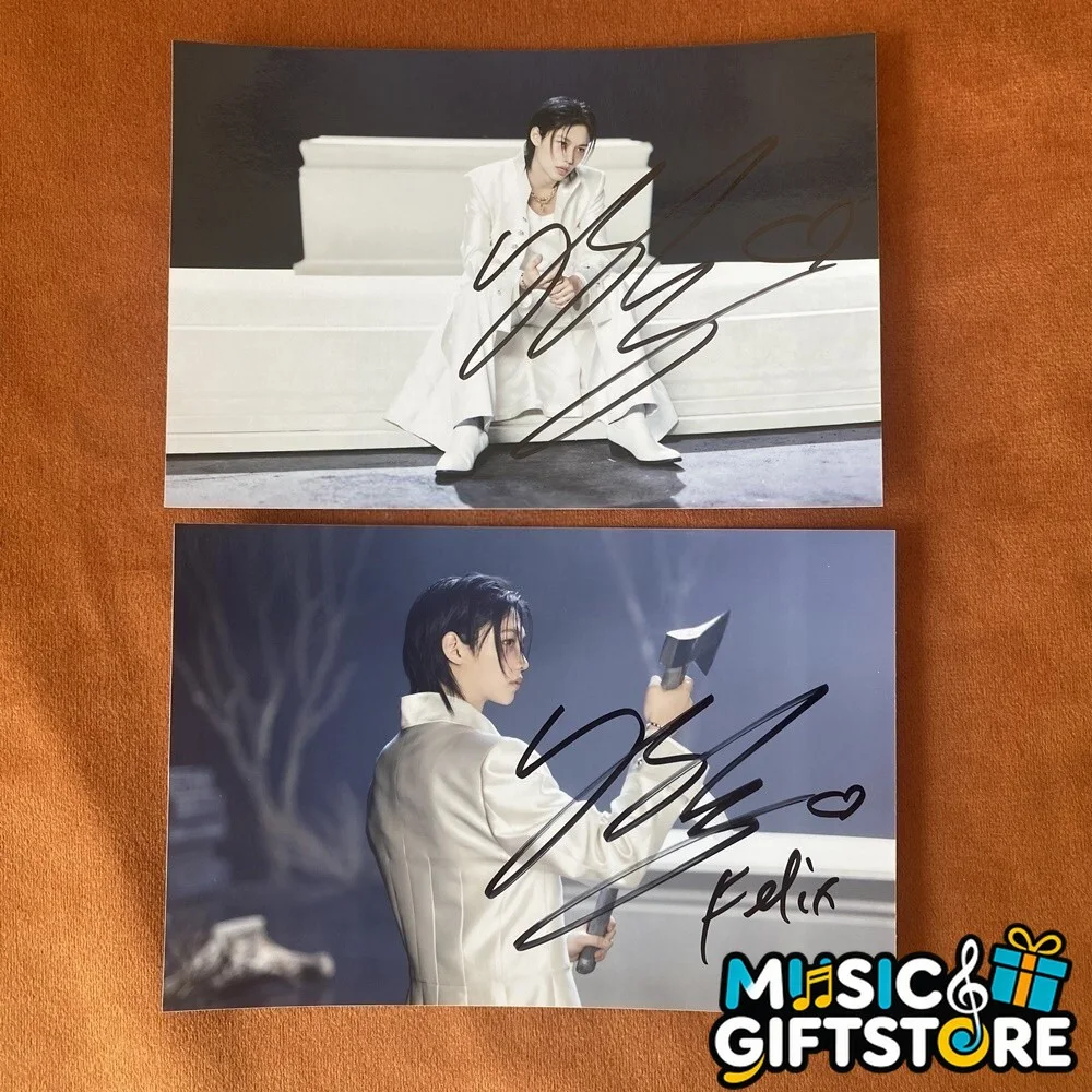 Stray Kids FELIX Felix Photo Autographed Signed K-POP Collection 4*6 2025B #MUGS, изображение 3