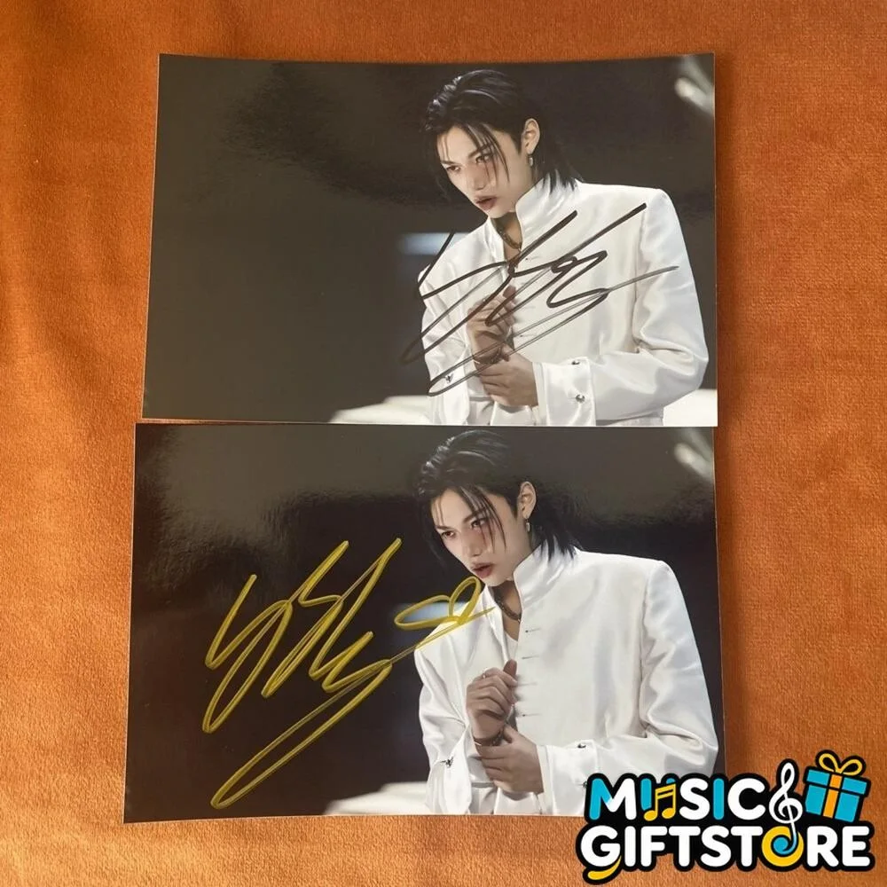 Stray Kids FELIX Felix Photo Autographed Signed K-POP Collection 4*6 2025B #MUGS, изображение 4
