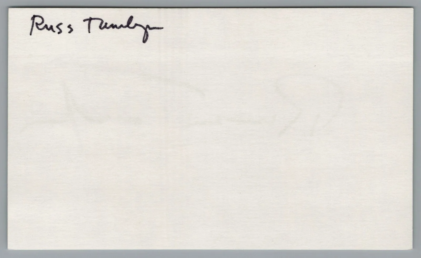 Russ Tamblyn — Russ Tamblyn Signed 3x5 Index Card Peyton Place Autographed, image 2