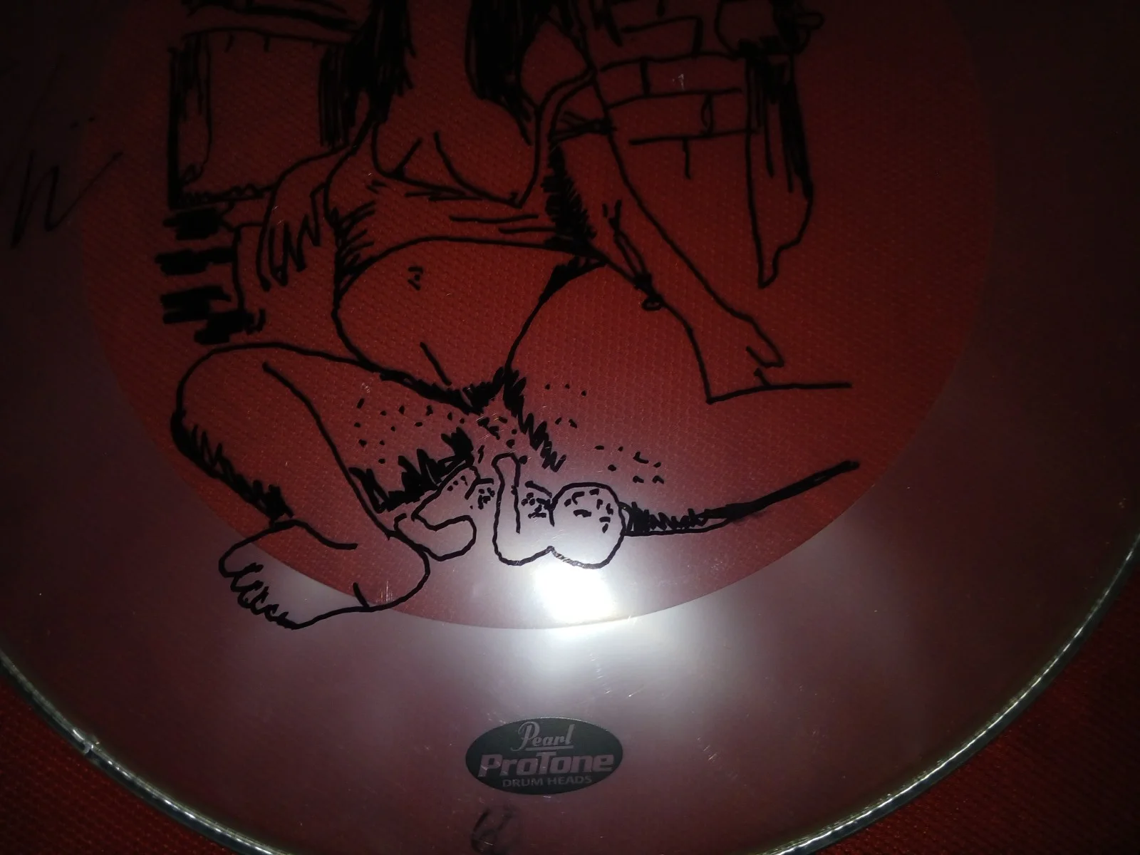 Dying Fetus 23" Drum Head Autographed Signed Graphic Drawing Death Metal, изображение 3