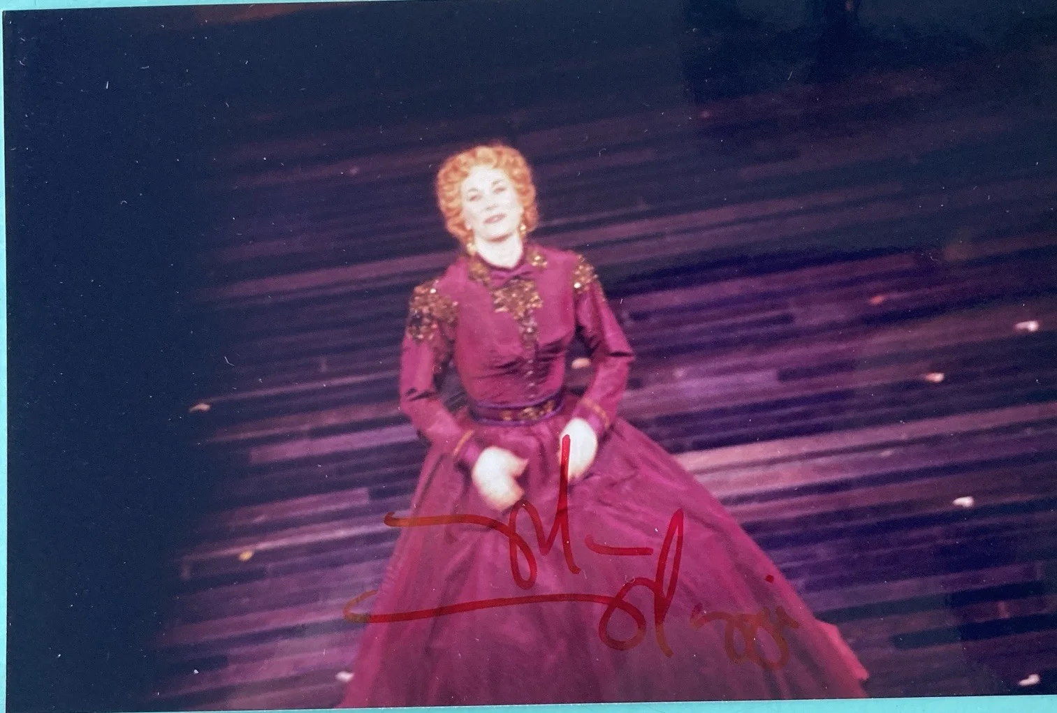 Marin Mazzie — Marin Mazzie Signed (twice) Photo 4X6 Back & Front Curtain Call Passion As Clara