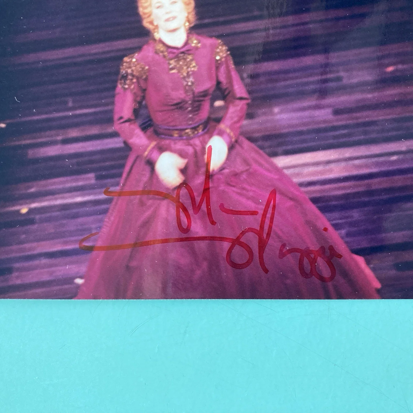 Marin Mazzie — Marin Mazzie Signed (twice) Photo 4X6 Back & Front Curtain Call Passion As Clara, image 2