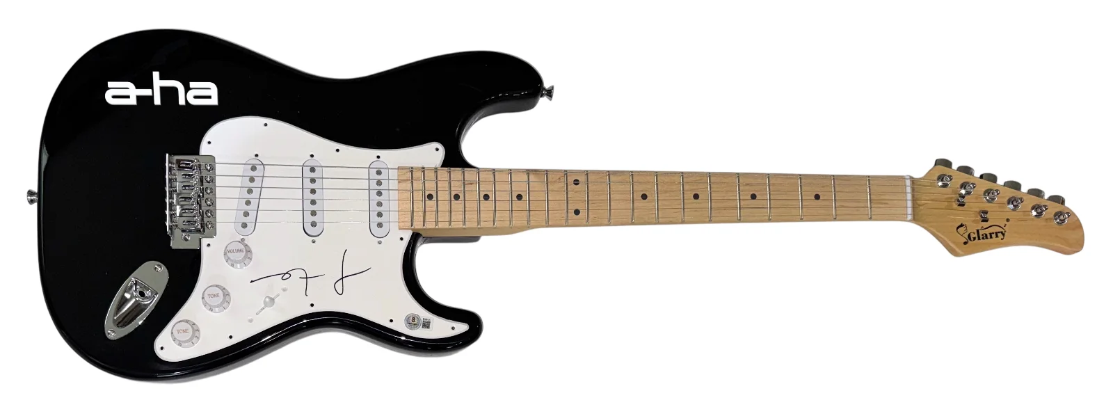 A-ha Magne Furuholmen Signed Autograph Electric Guitar Take On Me Band BAS COA, image 2