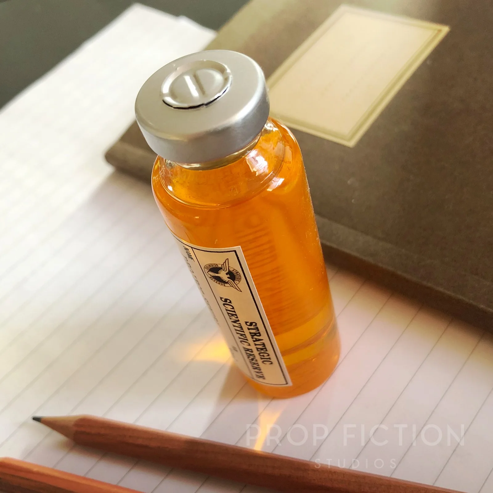 Golden Sentry Serum - Prop 'Project Sentry' Phial / Sealed 30ml Display Vial, image 3