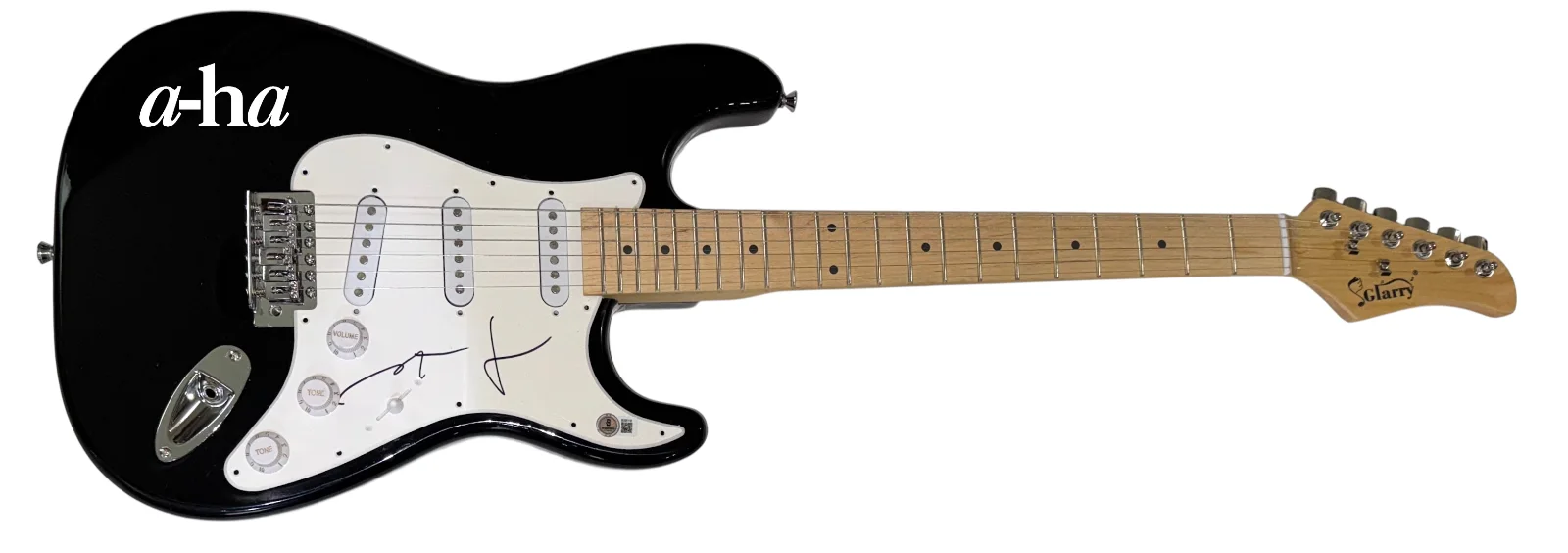 A-ha Magne Furuholmen Signed Autograph Electric Guitar Take On Me Band BAS COA, image 2