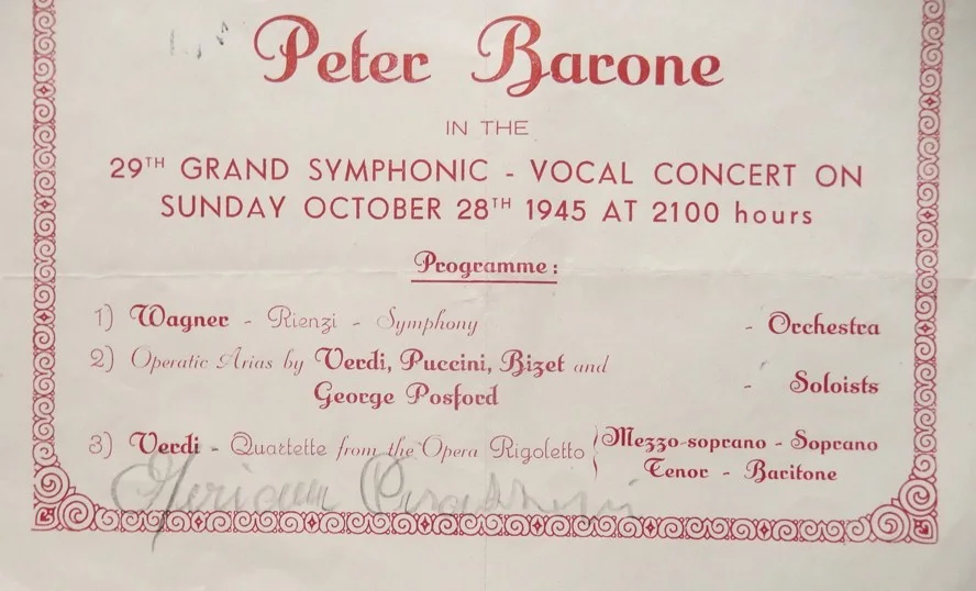 SIGNED 1945 NAAFI EFI ALEXANDER CLUB ROME OPERA CONCERT PROGRAM AUTOGRAPH WW2, image 3
