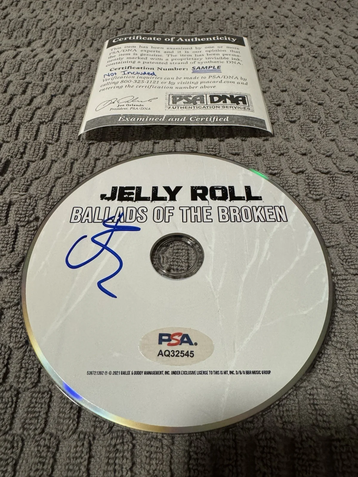 JELLY ROLL SIGNED CD PSA DNA AUTHENTIC AUTO BEAUTIFULLY BROKEN AUTOGRAPH MUSIC, image 2