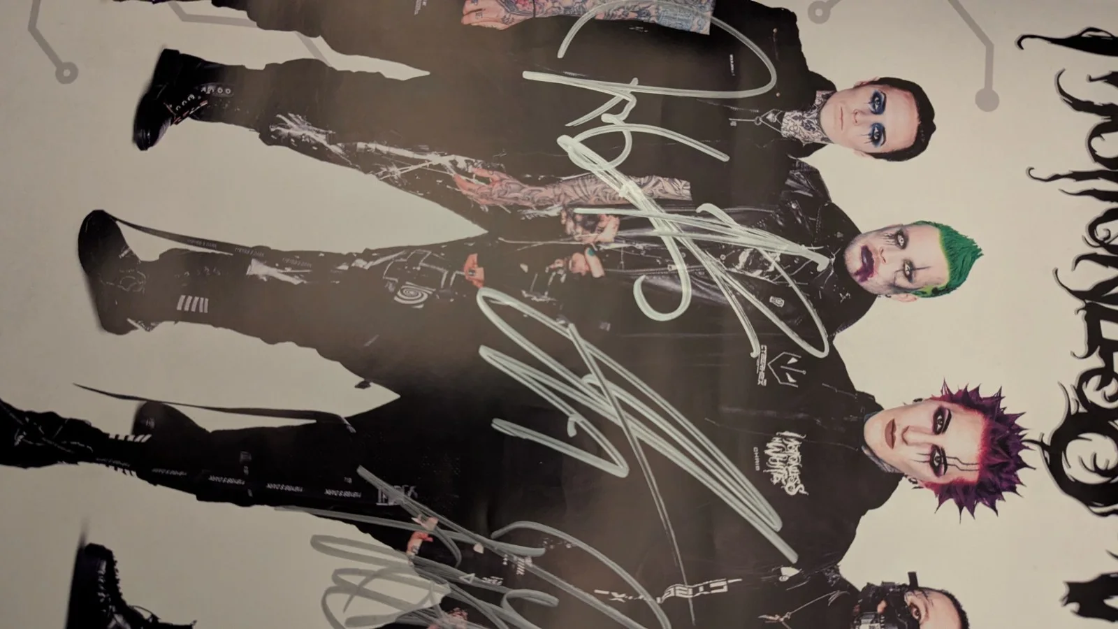 MOTIONLESS IN WHITE Poster Signed VIP 11x17 Official Merch 2023 Tour.READ DESC, image 2