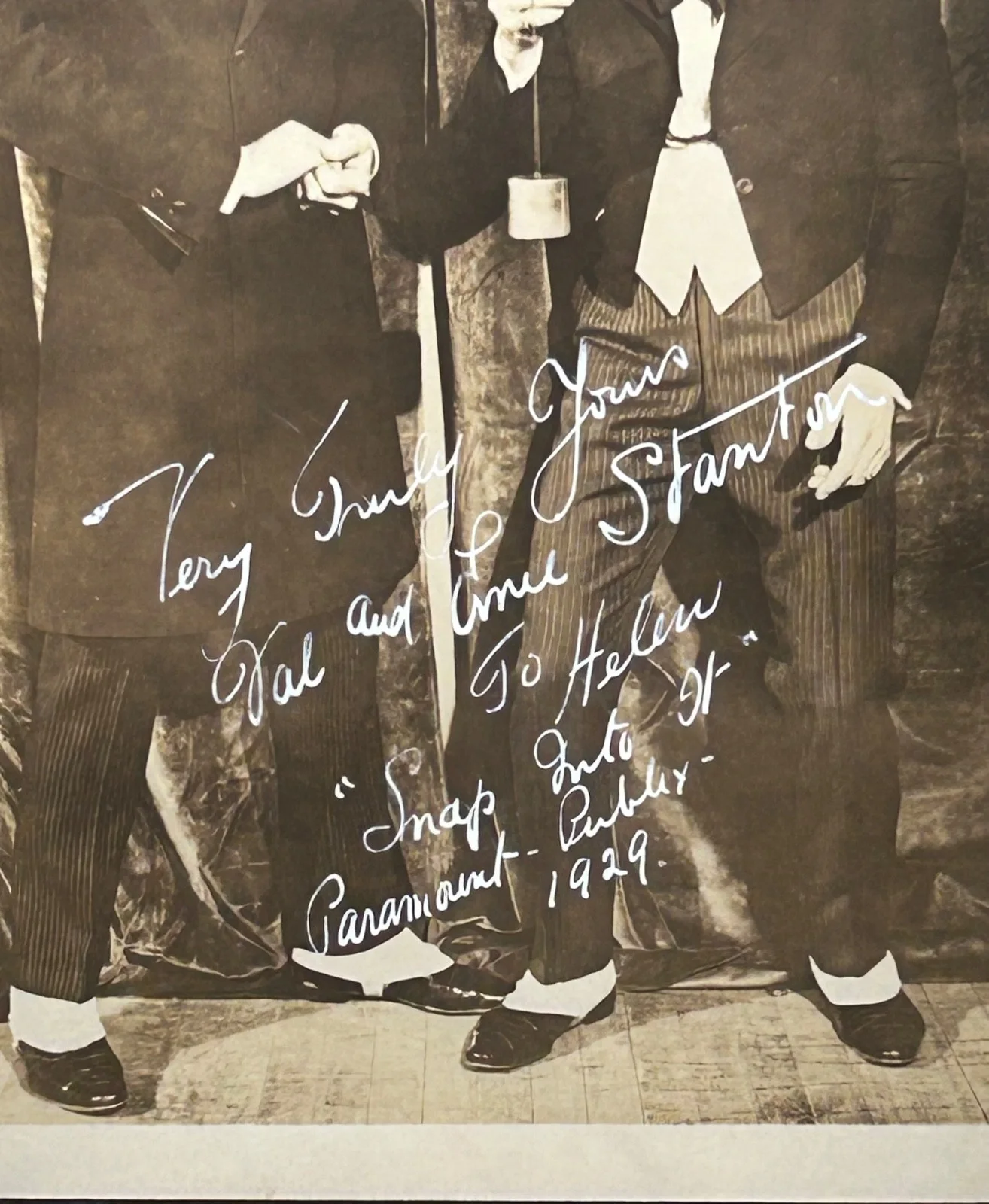 VAL+ERNIE STANTON—SIGNED PHOTO—MLB+Stage+Film—Disney•Hitchcock•WolfMan•Frankenst, изображение 2