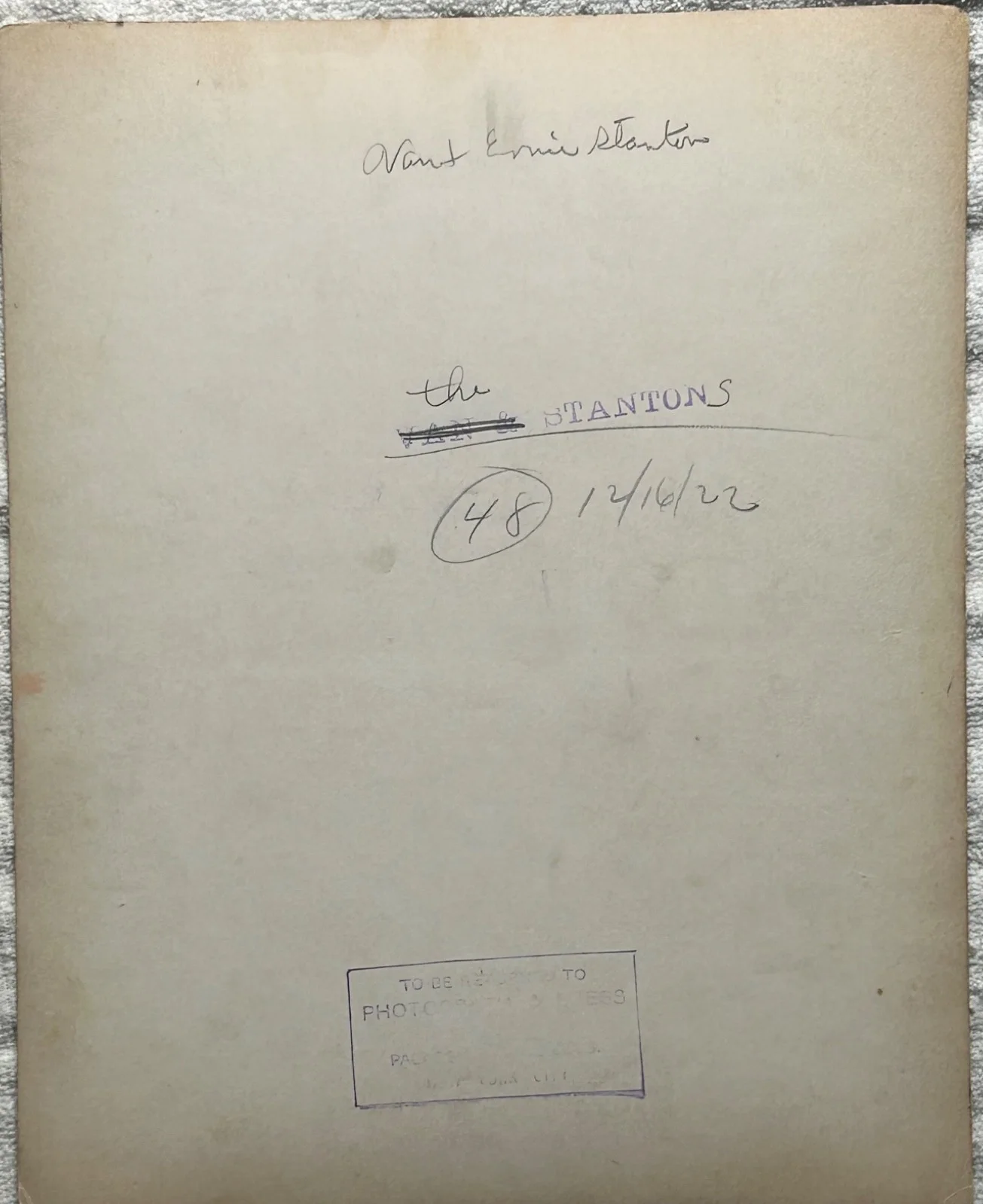 VAL+ERNIE STANTON—SIGNED PHOTO—MLB+Stage+Film—Disney•Hitchcock•WolfMan•Frankenst, изображение 4